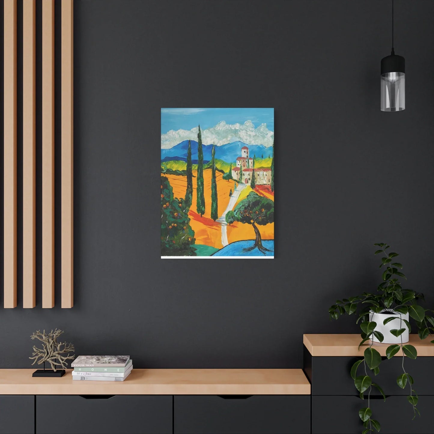 Paysage Méditerranéen – Peinture Originale Imprimée | Art Contemporain Lumineux - Laure Leprince - Artiste Peintre