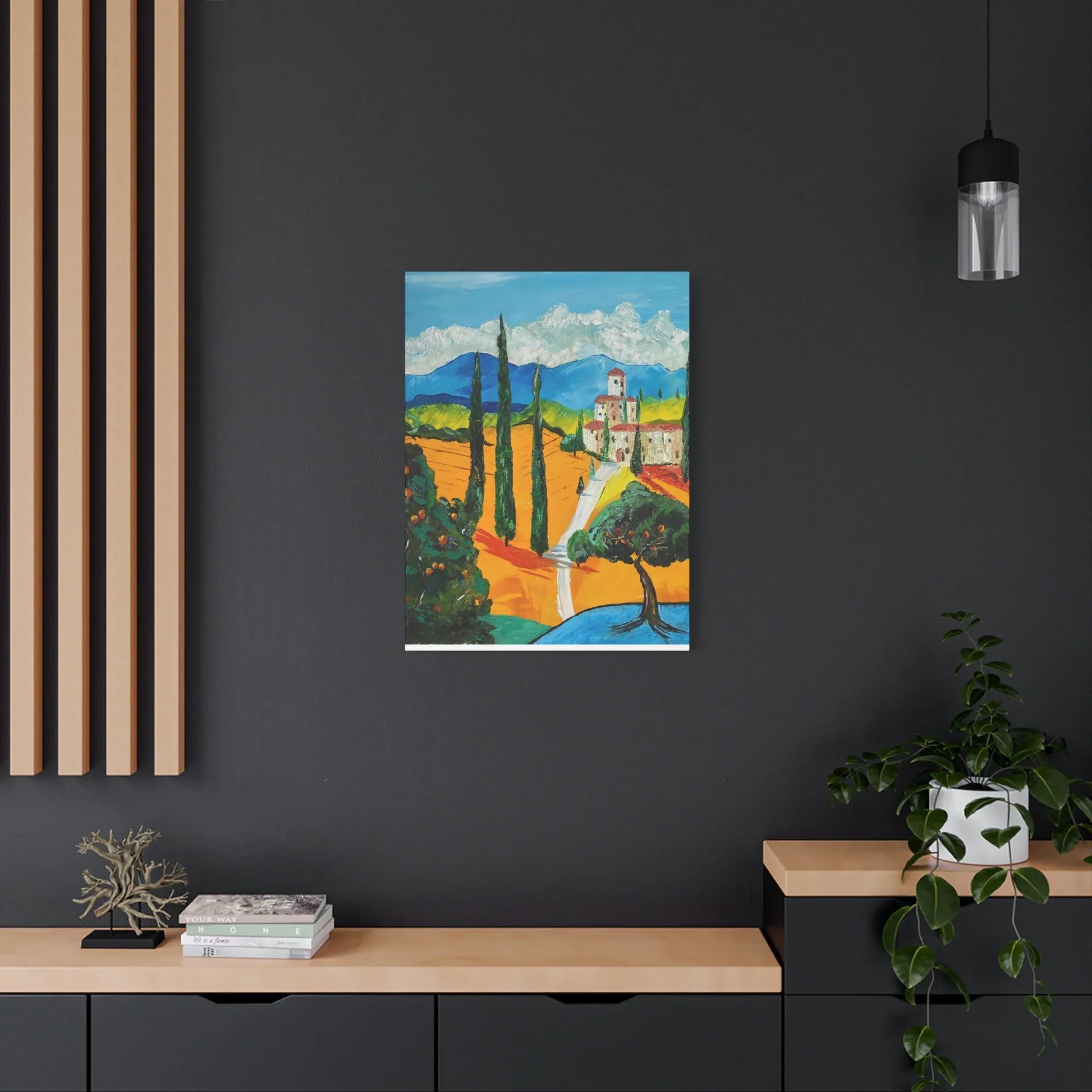 Paysage Méditerranéen – Peinture Originale Imprimée | Art Contemporain Lumineux - Laure Leprince - Artiste Peintre