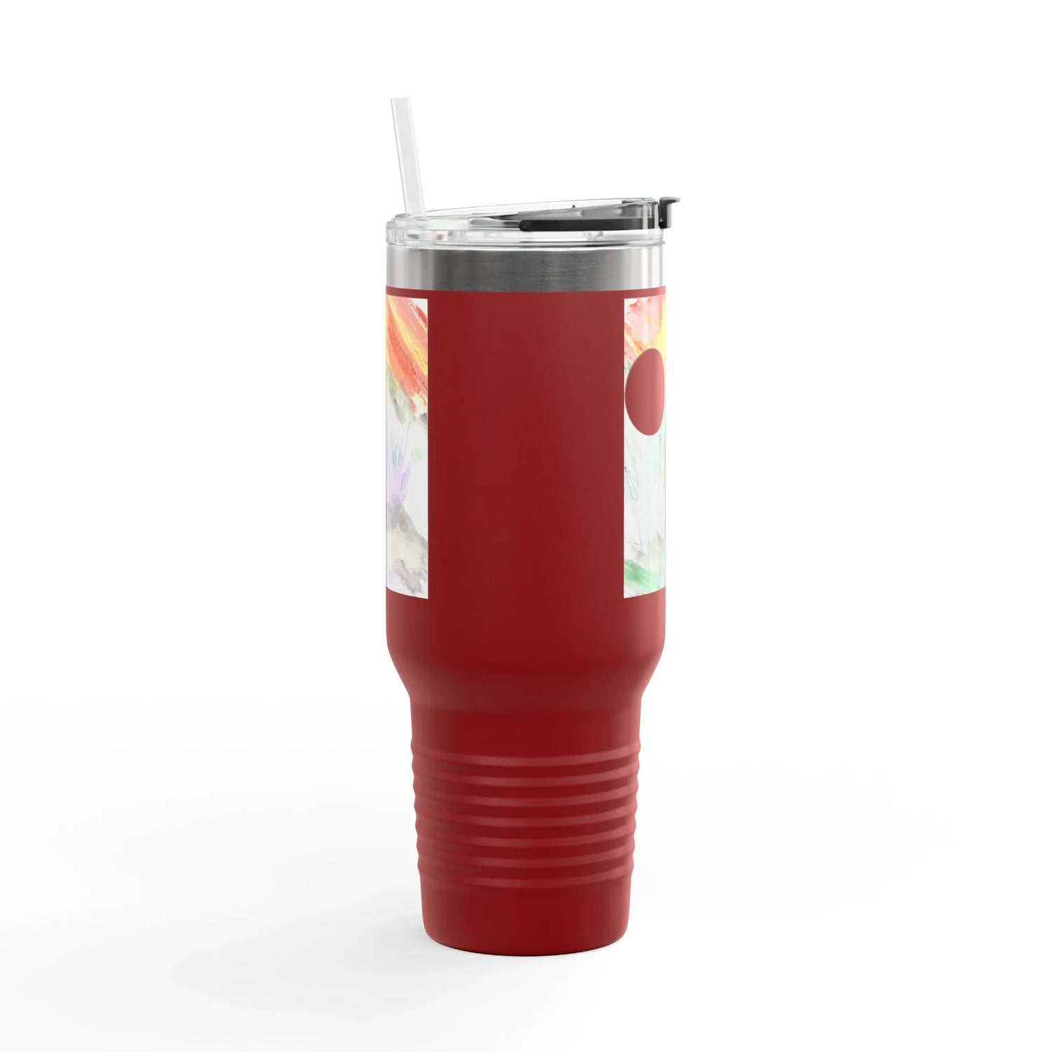 40oz Insulated Travel Mug –Lavander Drift Watercolor Design - Laure Leprince - Artiste Peintre
