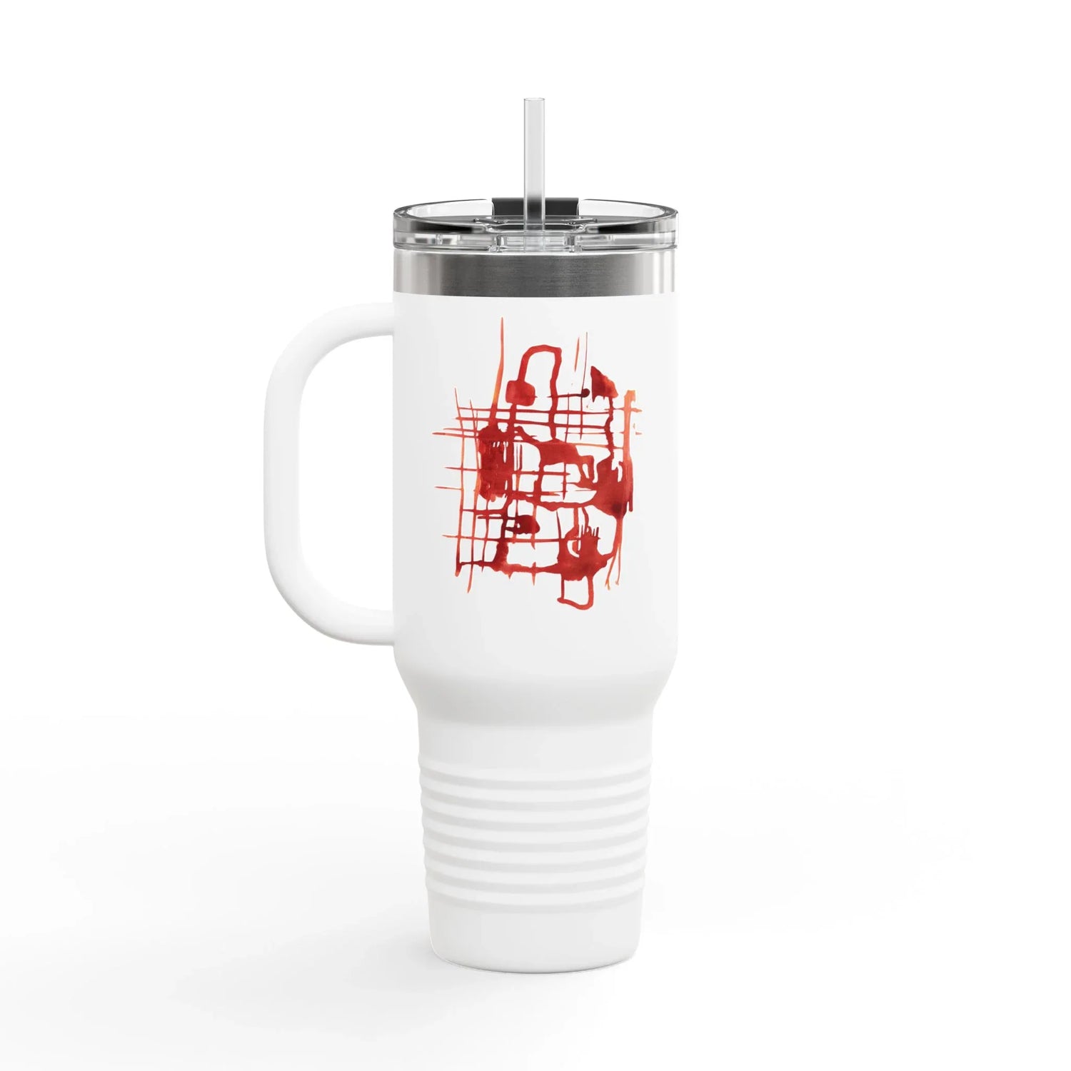 40oz Insulated Travel Mug – Solar Frame Watercolor Design - Laure Leprince - Artiste Peintre