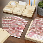 Terracotta Waves Watercolor Leaf Greeting Card - Elegant - Laure Leprince - Artiste Peintre