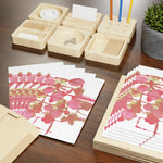 Reseau Framboise Watercolor Leaf Greeting Card - Elegant - Laure Leprince - Artiste Peintre