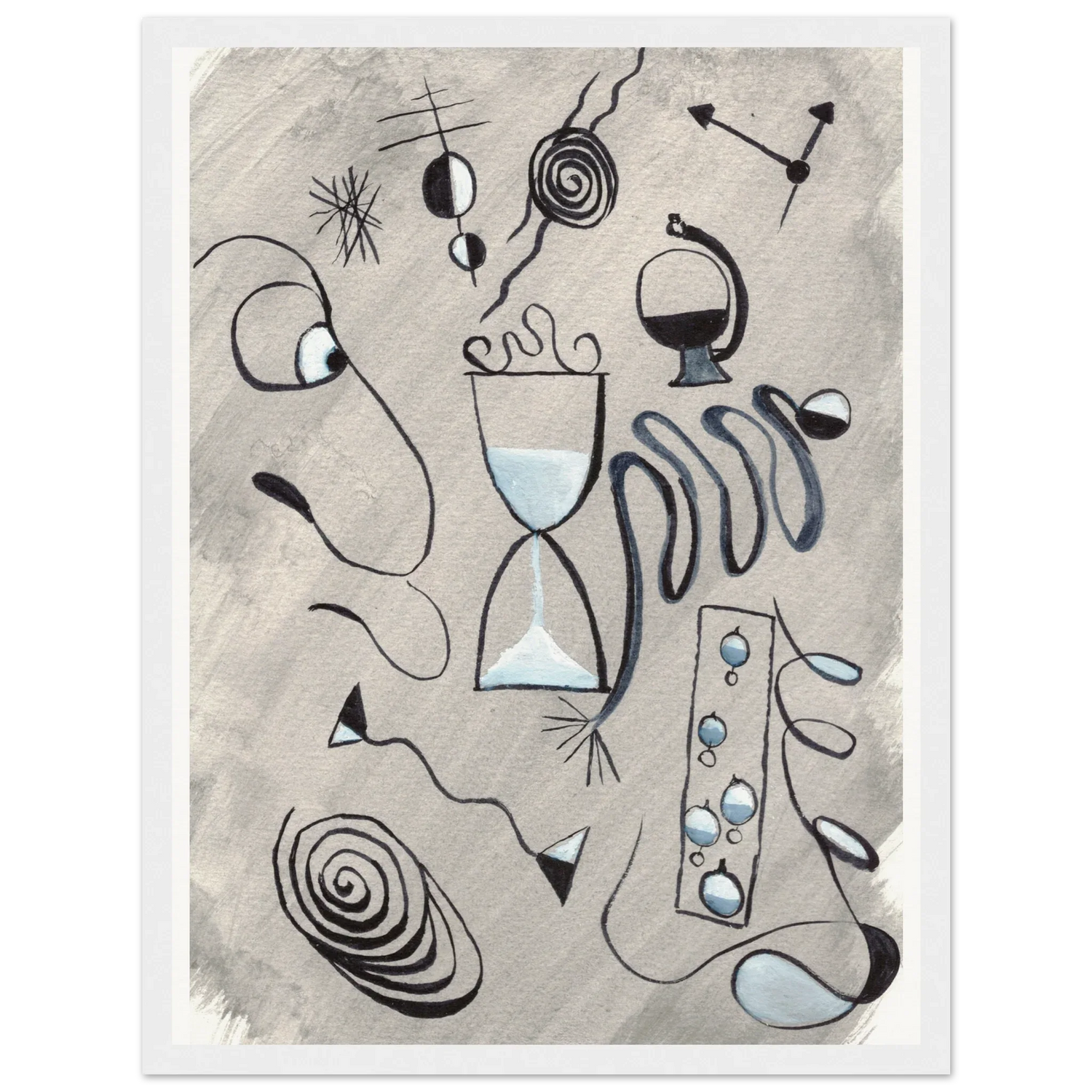 Affiche encadrée bois | Papier mat qualité musée | Aquarelle originale Laure Leprince - Laure Leprince - Artiste Peintre