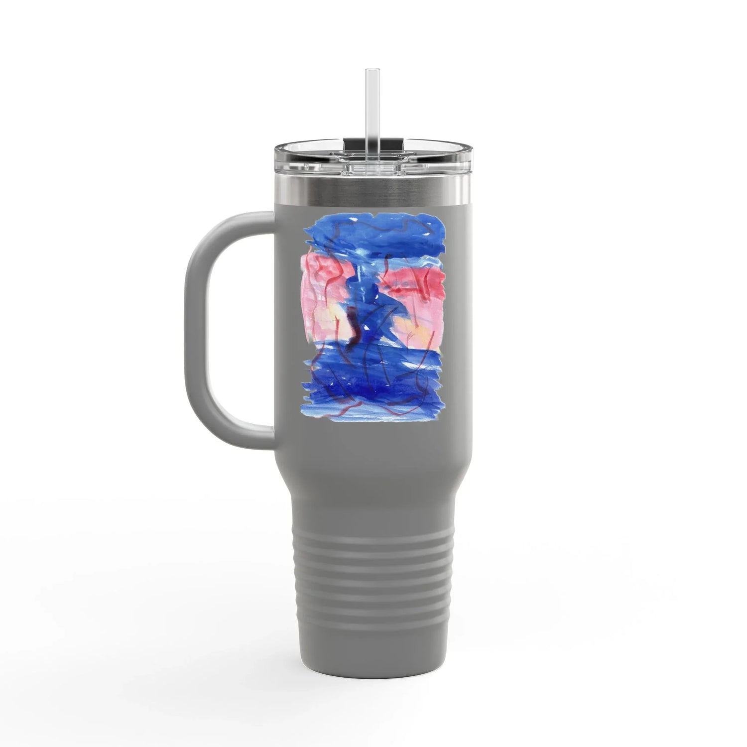 40oz Insulated Travel Mug – Midnight SirenWatercolor Design - Laure Leprince - Artiste Peintre