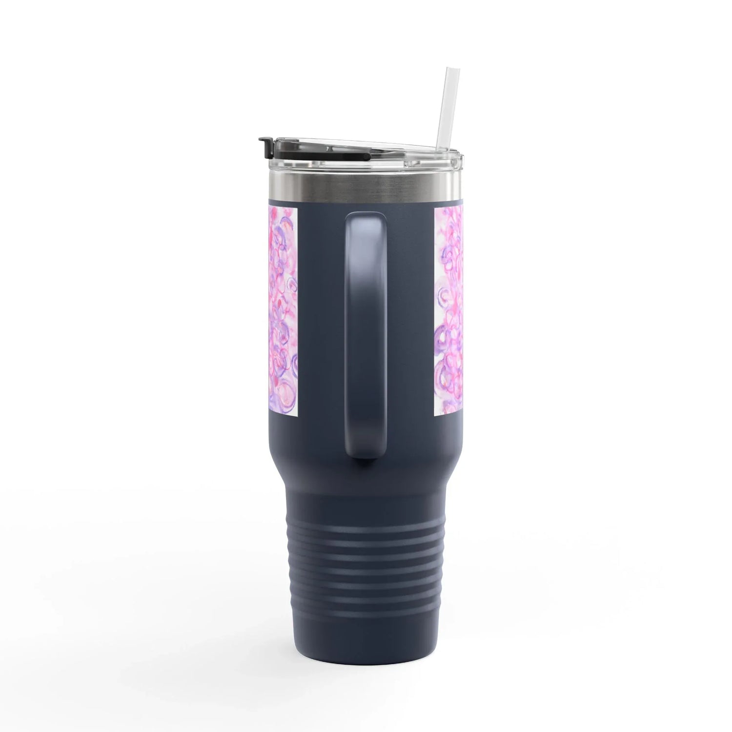 40oz Insulated Travel Mug – Floraison Intime Watercolor Design - Laure Leprince - Artiste Peintre
