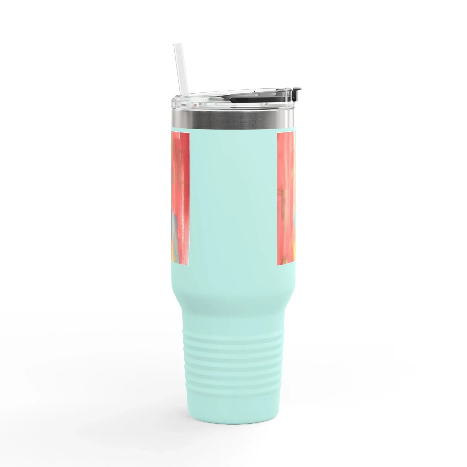 40oz Insulated Travel Mug –Color Surge Watercolor Design - Laure Leprince - Artiste Peintre