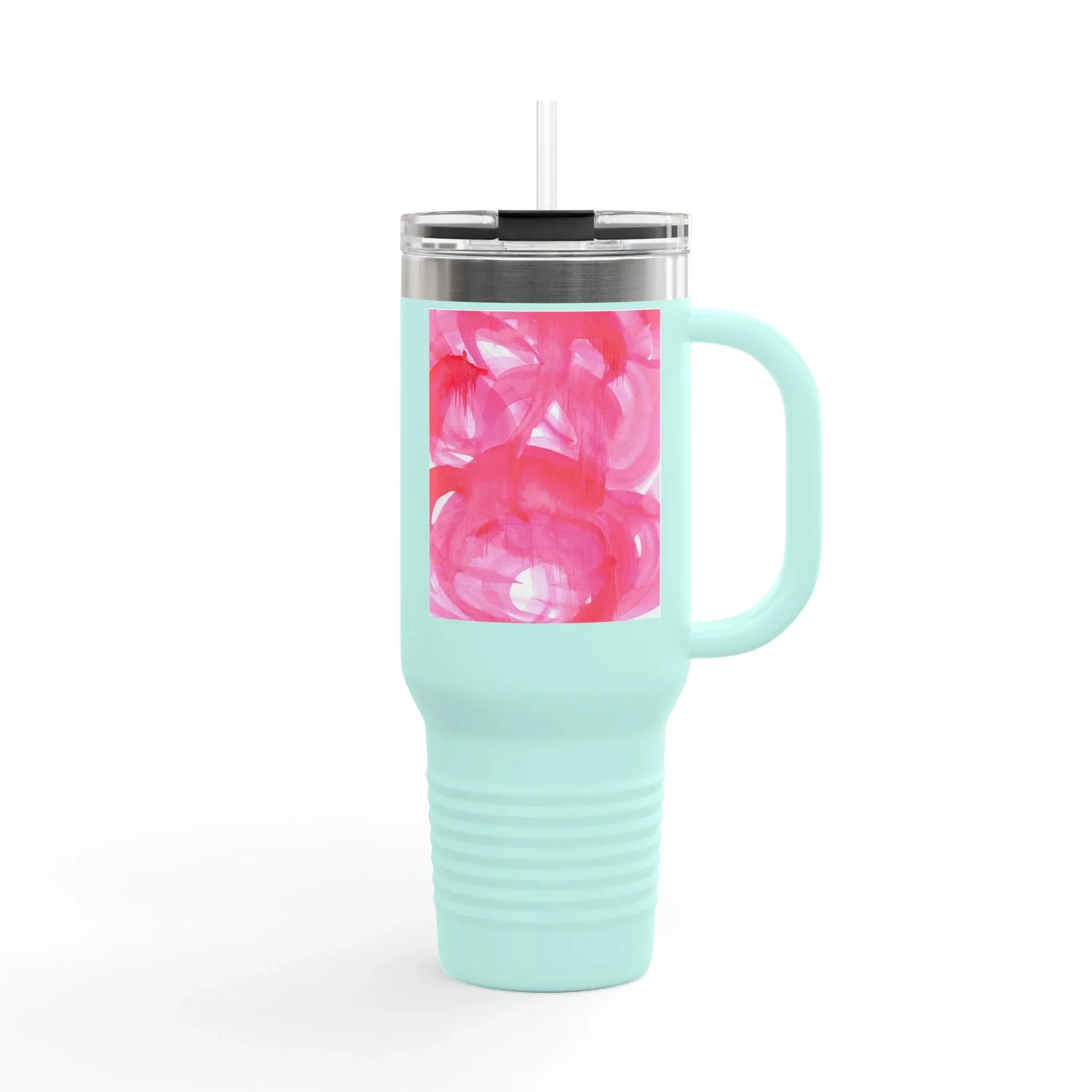40oz Insulated Travel Mug – Ruy Drift Watercolor Design - Laure Leprince - Artiste Peintre