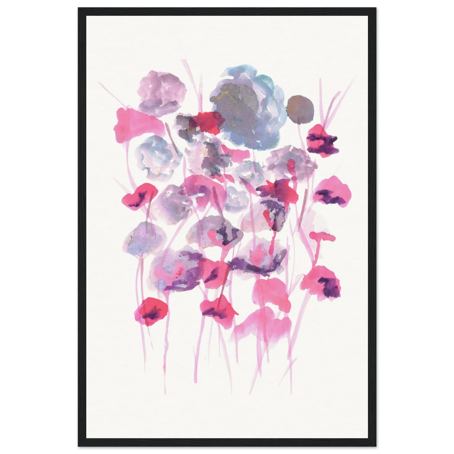 Affiche Encadrée Museum-Quality Matte Paper Wooden Framed Jardin des Ombrelles - Laure Leprince - Artiste Peintre