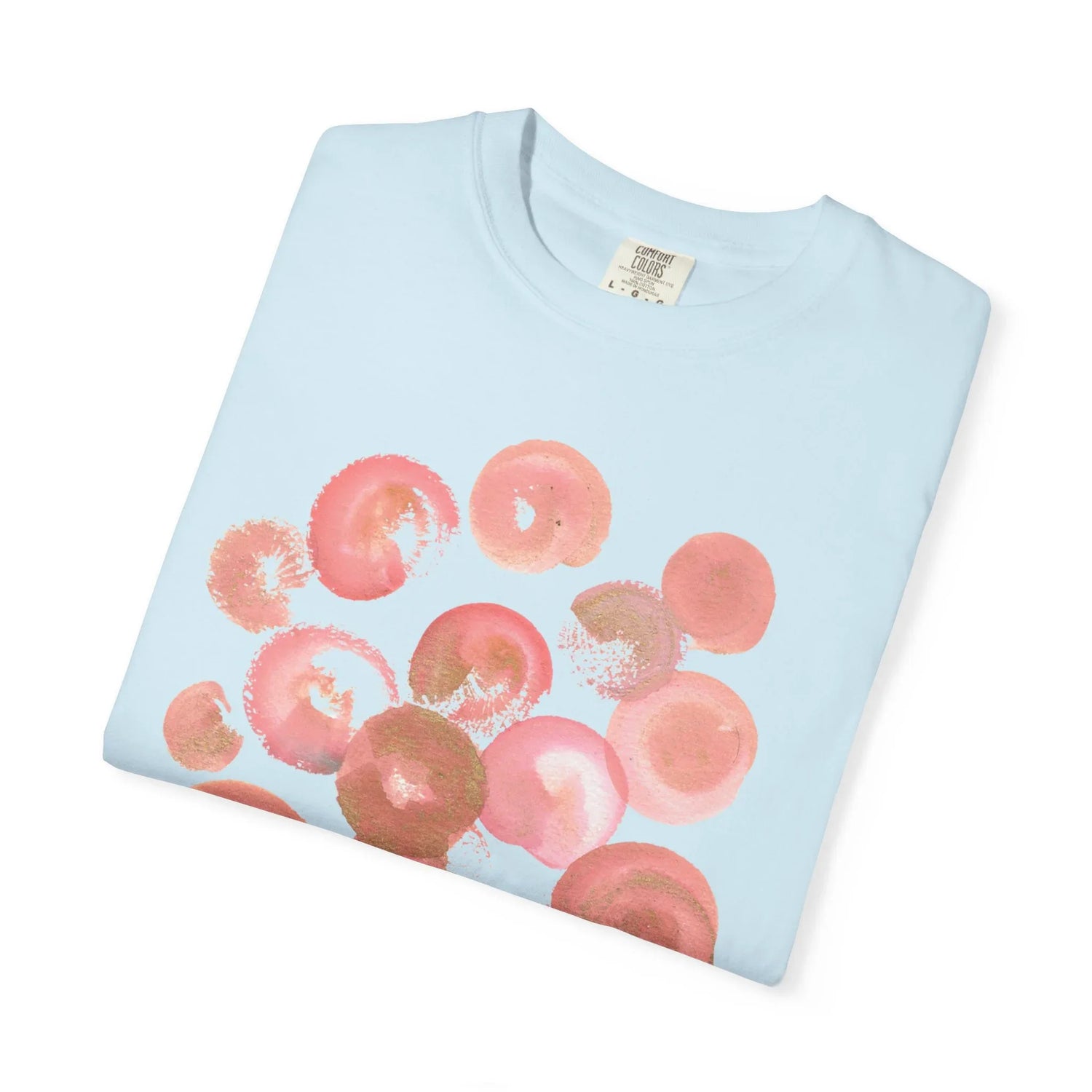 Abstract Rosee Petale T-Shirt — Bright Watercolor Square Art Tee - Laure Leprince - Artiste Peintre
