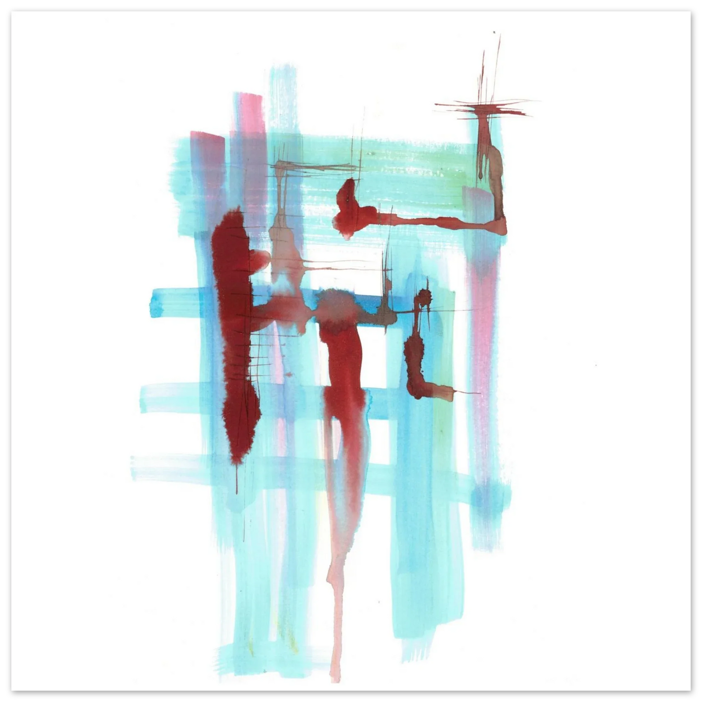 Premium Matte Paper Poster Aquarelle Originale RDJ3-10 - Laure Leprince - Artiste Peintre