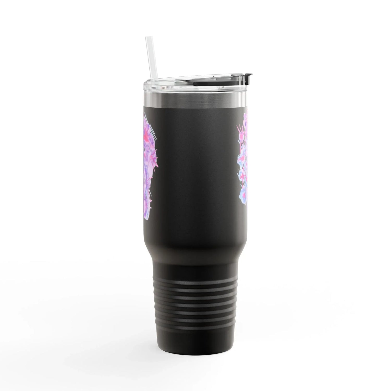 40oz Insulated Travel Mug – Nebuleuse Pourpre Watercolor Design - Laure Leprince - Artiste Peintre