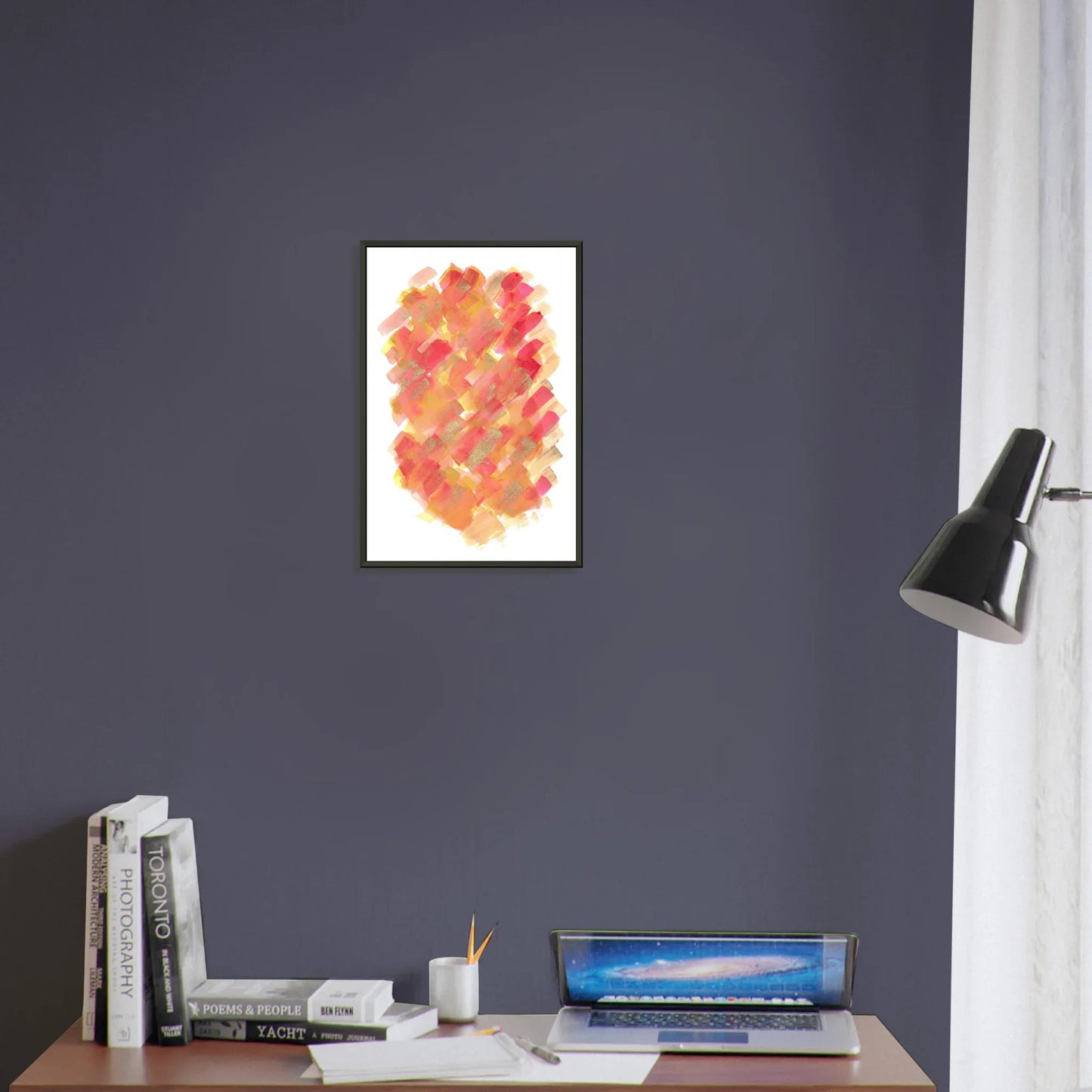 Classic Semi-Glossy Paper Metal Framed Poste Sunset Ember - Laure Leprince - Artiste Peintre