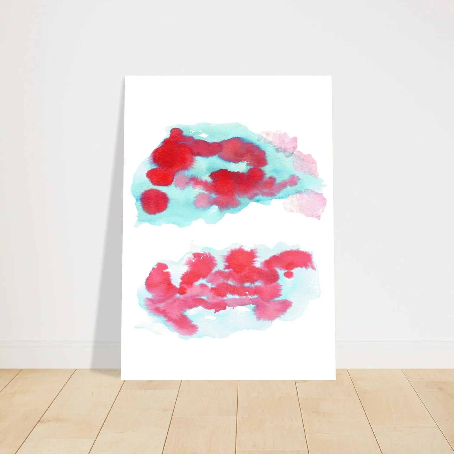 Affiche premium sur papier mat Brumes Carmin – Art mural de qualité supérieure - Laure Leprince - Artiste Peintre