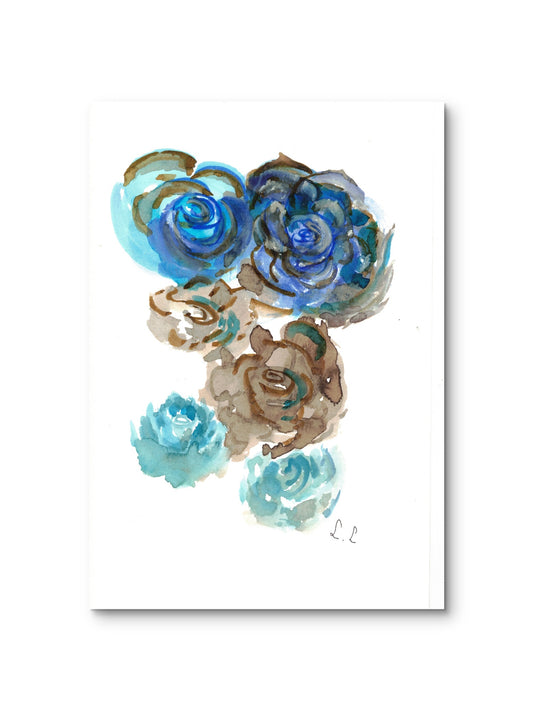 🌊 Tourbillon turquoise – Aquarelle intuitive par Laure Leprince