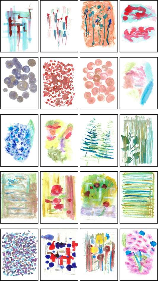 Pack de 60 Aquarelles Coloriage Inversé