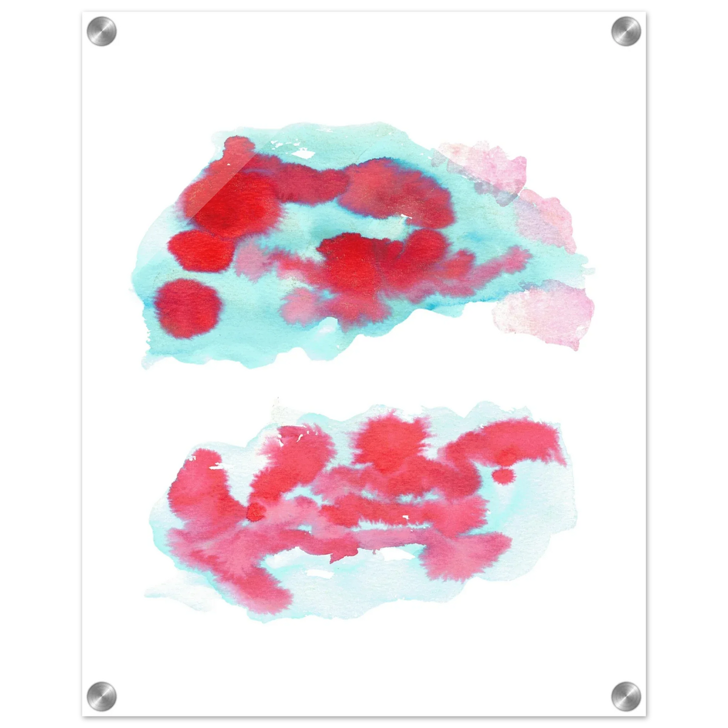 Impression sur acrylique brillante Brumes Carmin | Art contemporain par Laure Leprince - Laure Leprince - Artiste Peintre