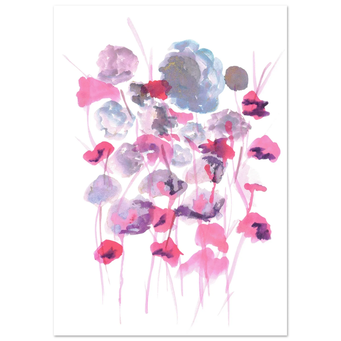Affiche Encadrée Museum-Quality Matte Paper Wooden Framed Jardin des Ombrelles - Laure Leprince - Artiste Peintre