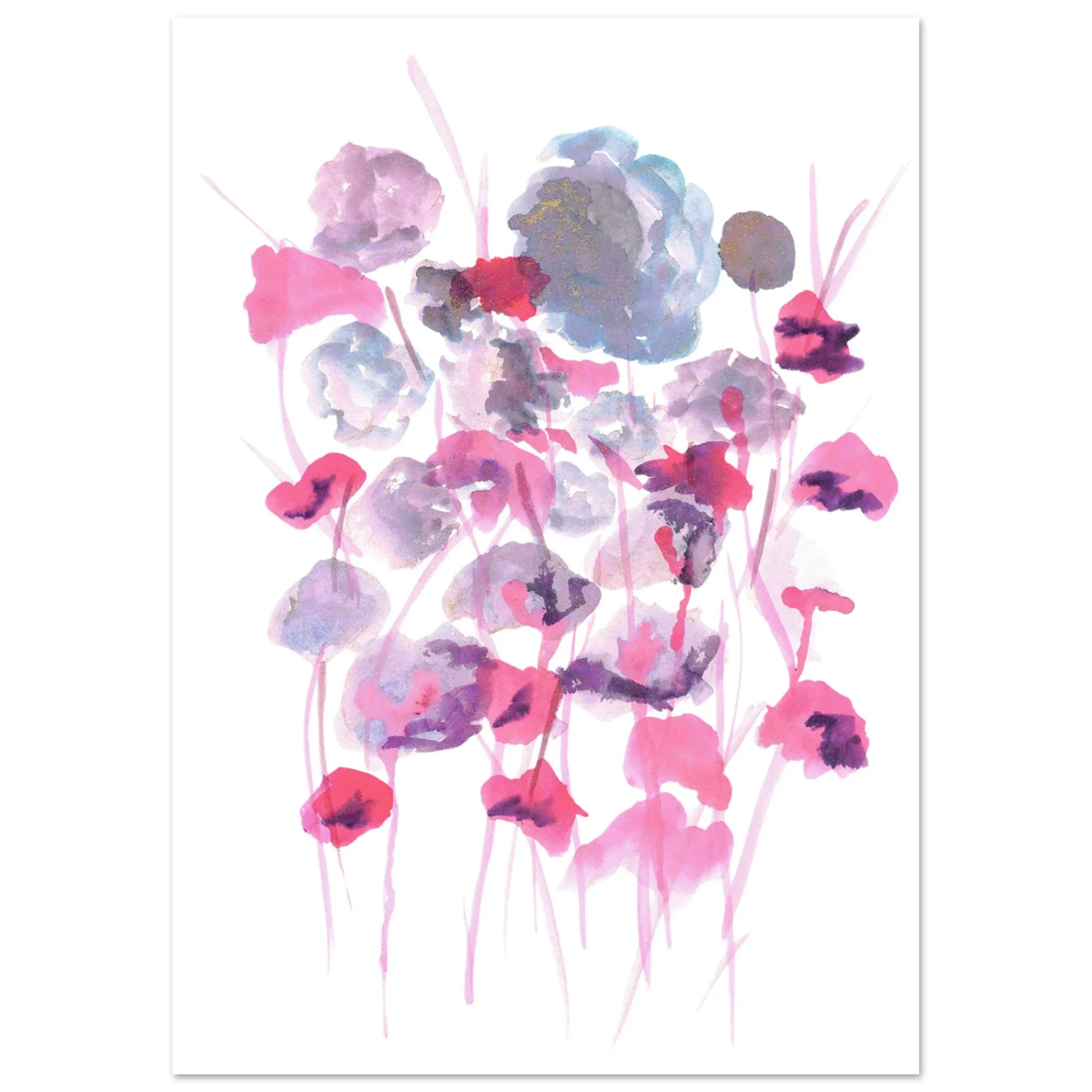 Affiche Encadrée Museum-Quality Matte Paper Wooden Framed Jardin des Ombrelles - Laure Leprince - Artiste Peintre