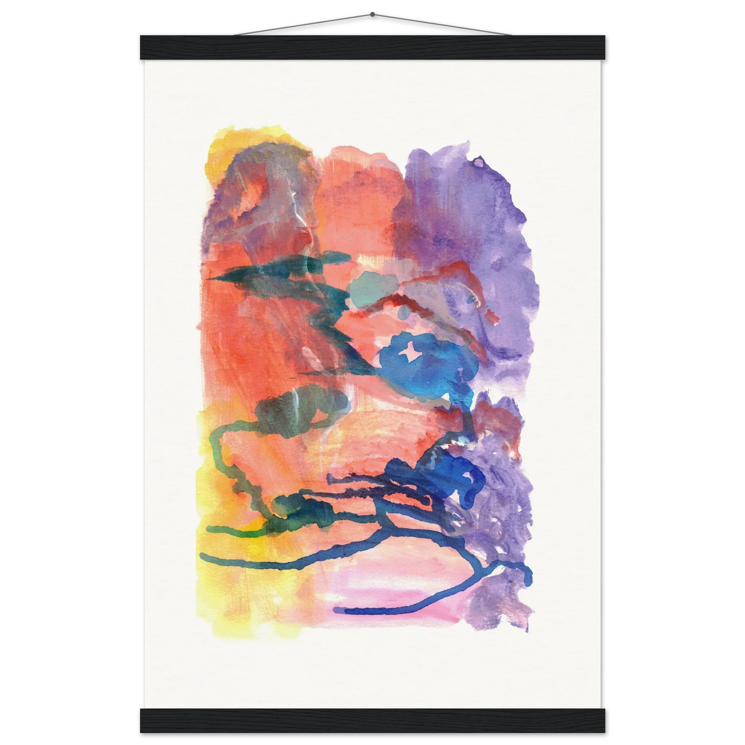 Museum-Quality Matte Paper Poster with Hanger Neon mirage - Laure Leprince - Artiste Peintre