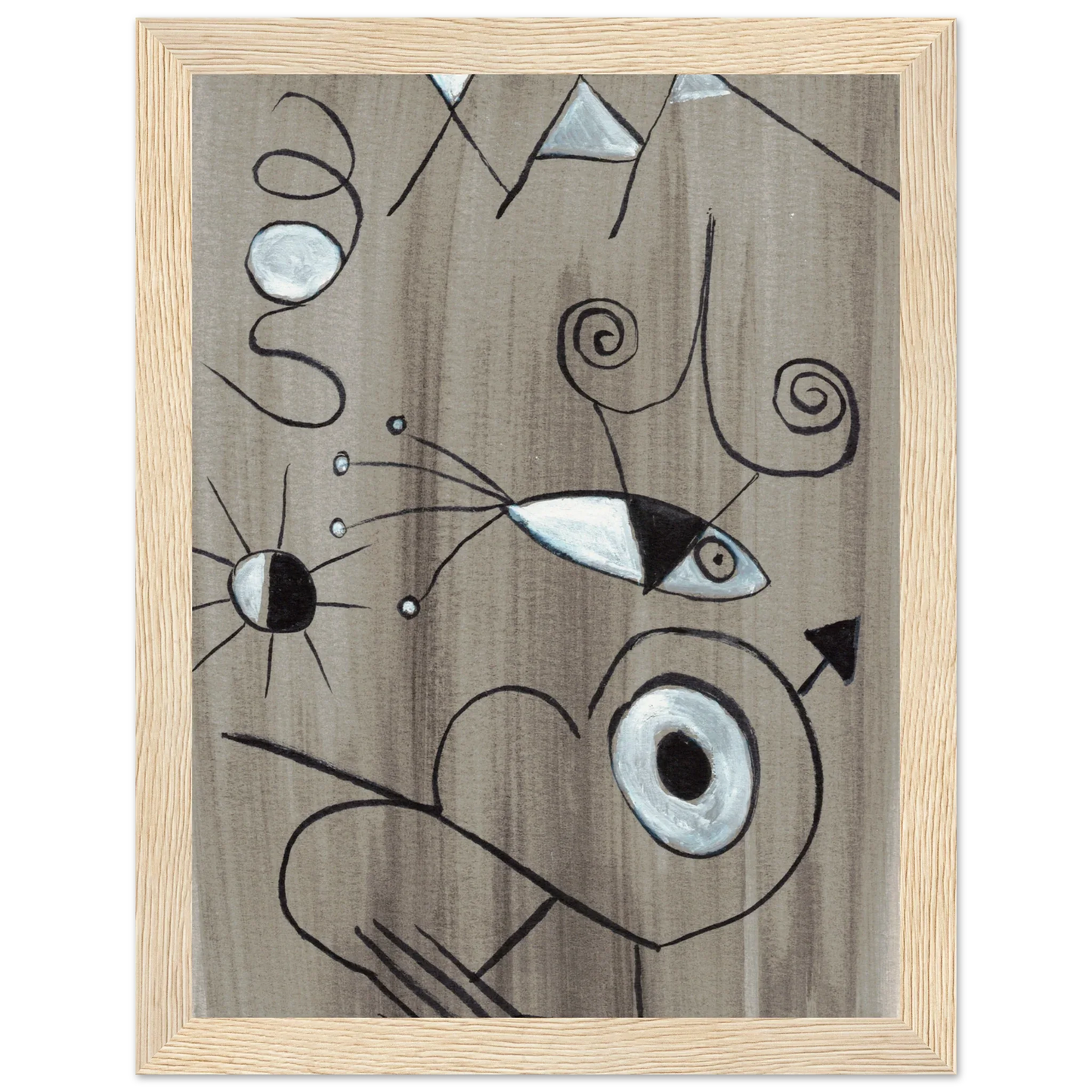 Affiche encadrée bois | Papier mat qualité musée | Aquarelle originale Laure Leprince - Laure Leprince - Artiste Peintre