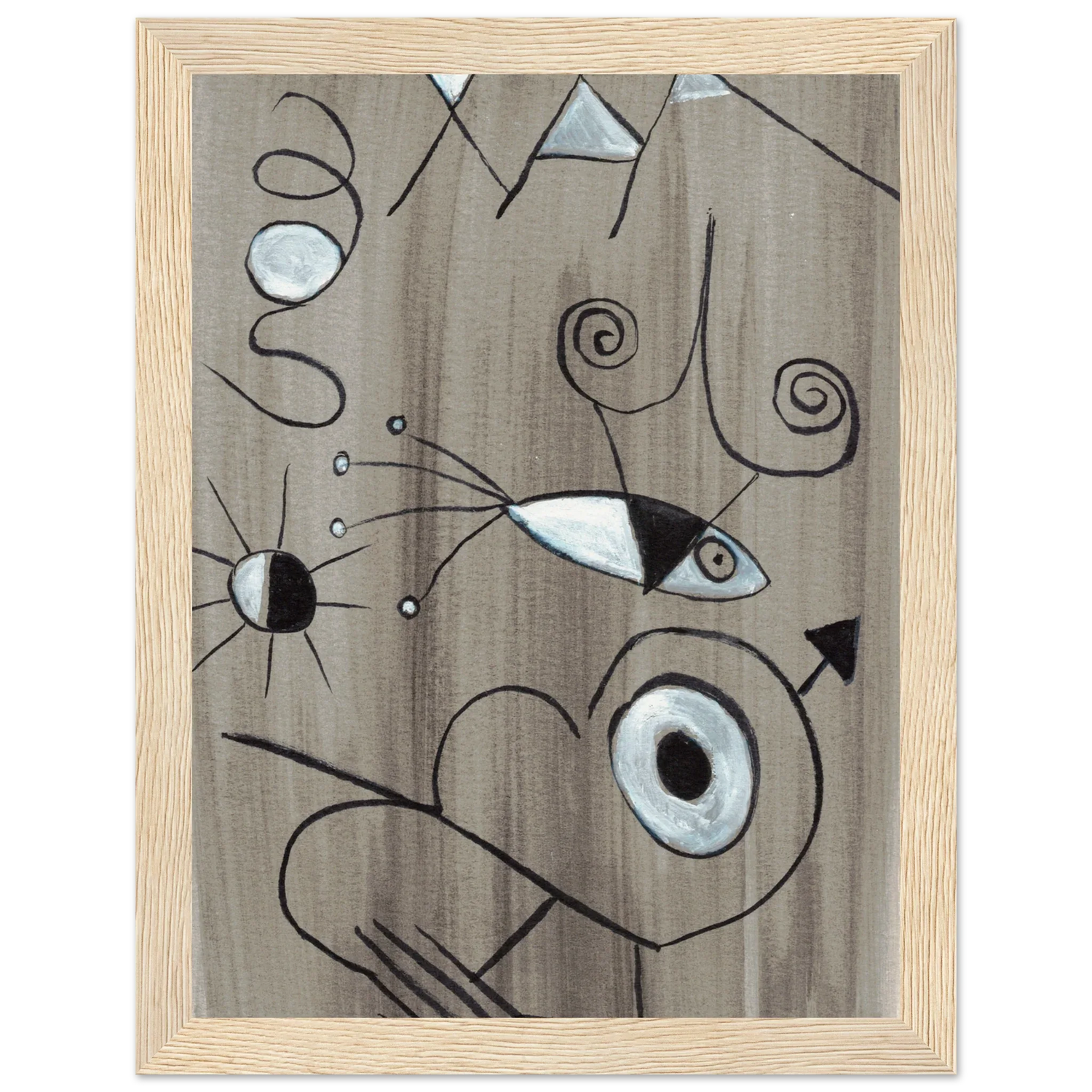 Affiche encadrée bois | Papier mat qualité musée | Aquarelle originale Laure Leprince - Laure Leprince - Artiste Peintre