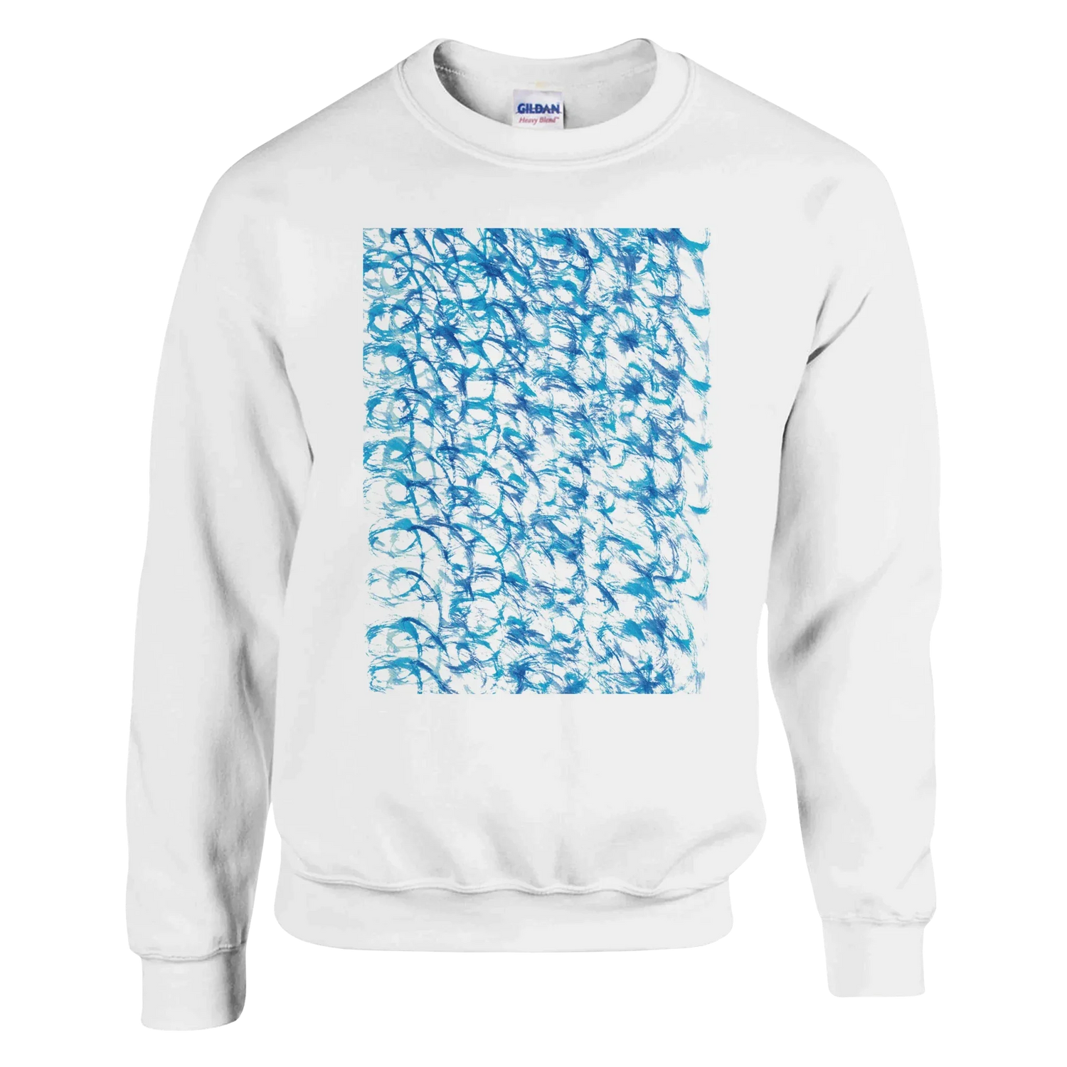 Sweatshirt Unisexe Classique Blue Waves– Impression Artistique Multicolore - Laure Leprince - Artiste Peintre