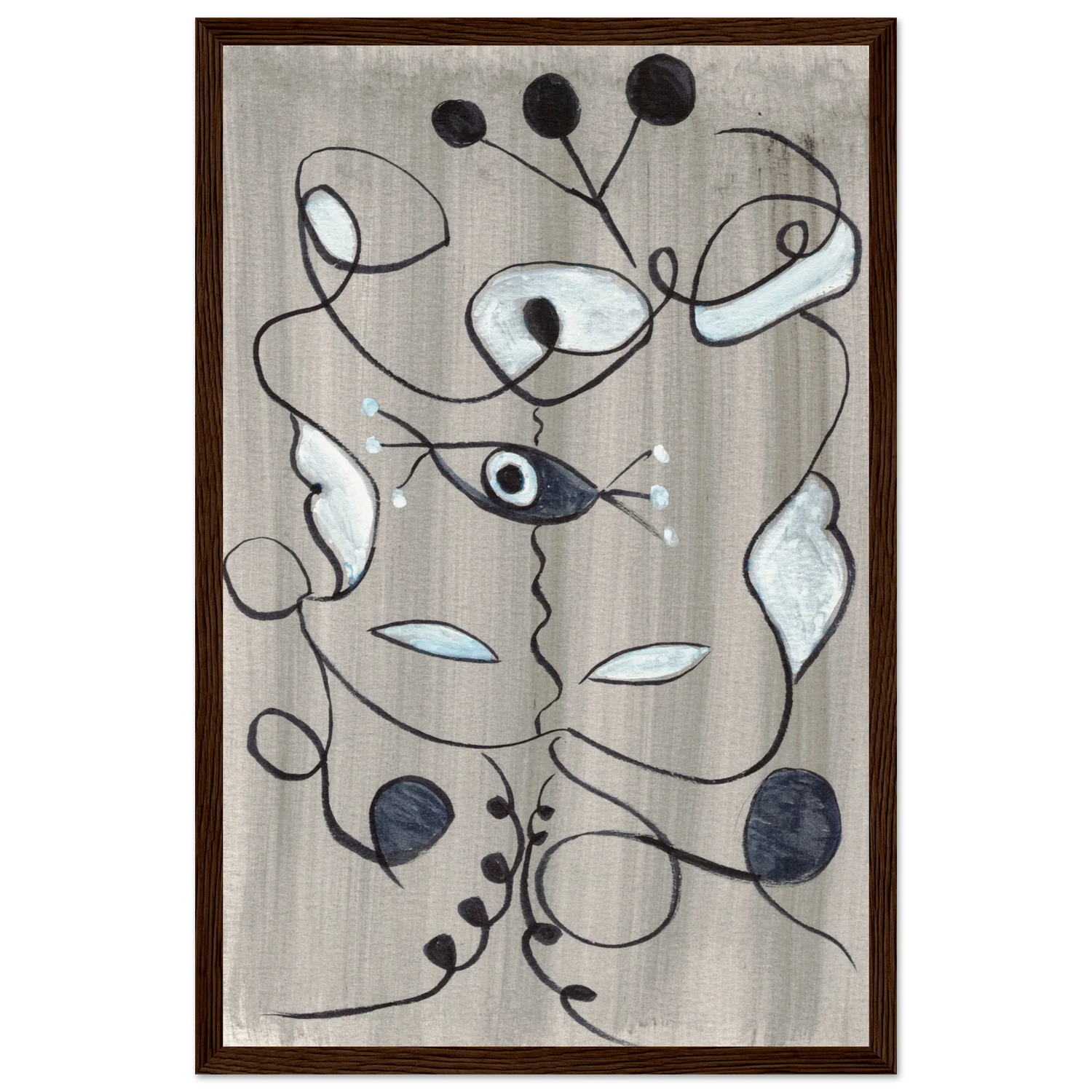 Affiche encadrée bois | Papier mat qualité musée | Aquarelle originale Laure Leprince - Laure Leprince - Artiste Peintre