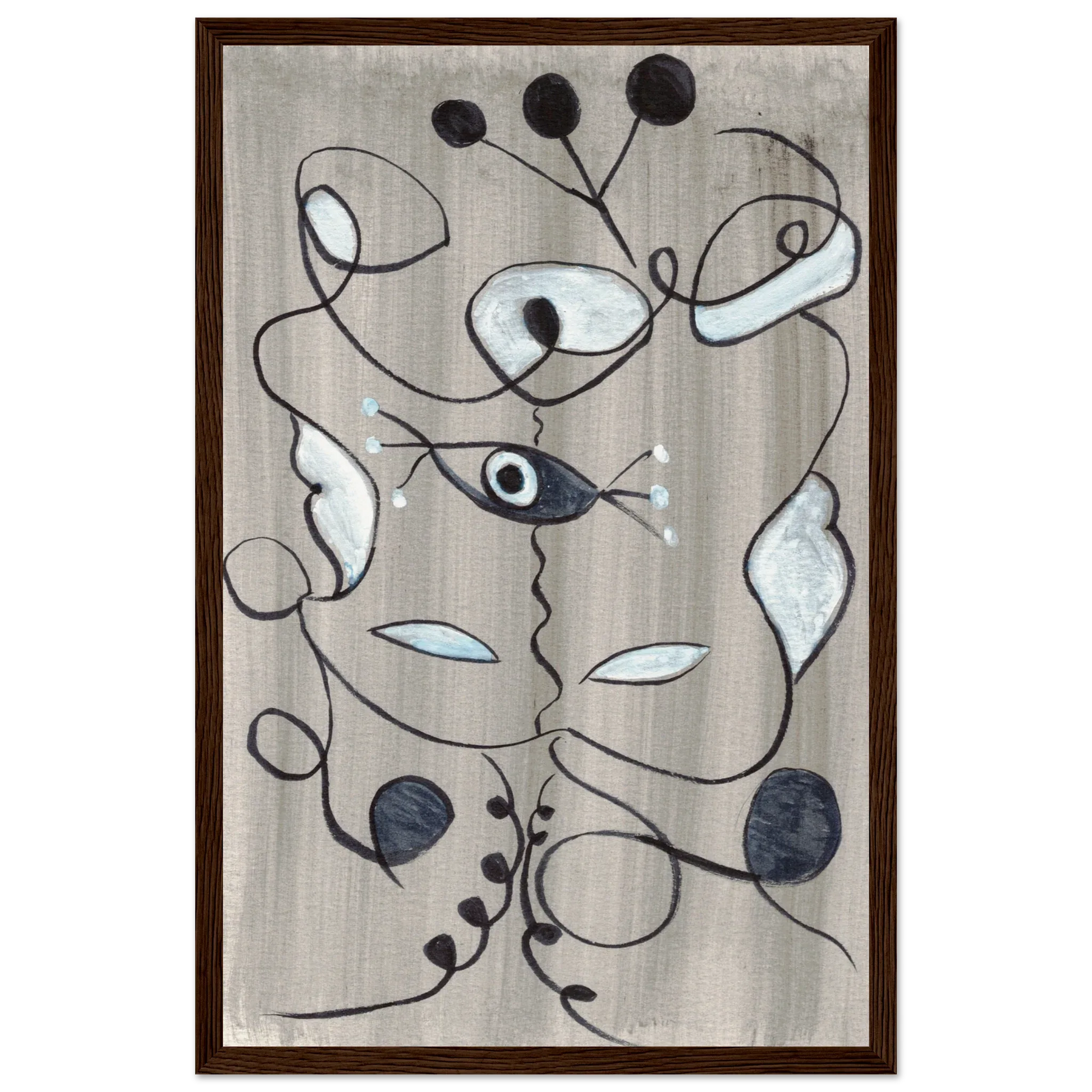 Affiche encadrée bois | Papier mat qualité musée | Aquarelle originale Laure Leprince - Laure Leprince - Artiste Peintre