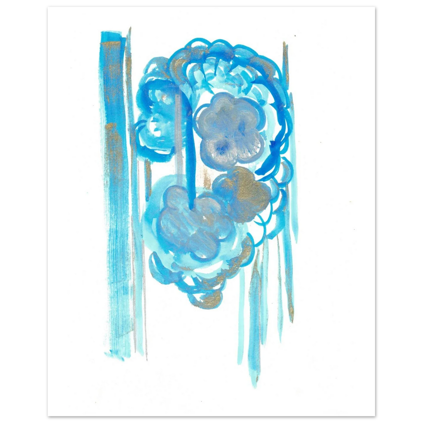 Premium Matte Paper Poster Aquarelle Originale RDJ3-18 - Laure Leprince - Artiste Peintre