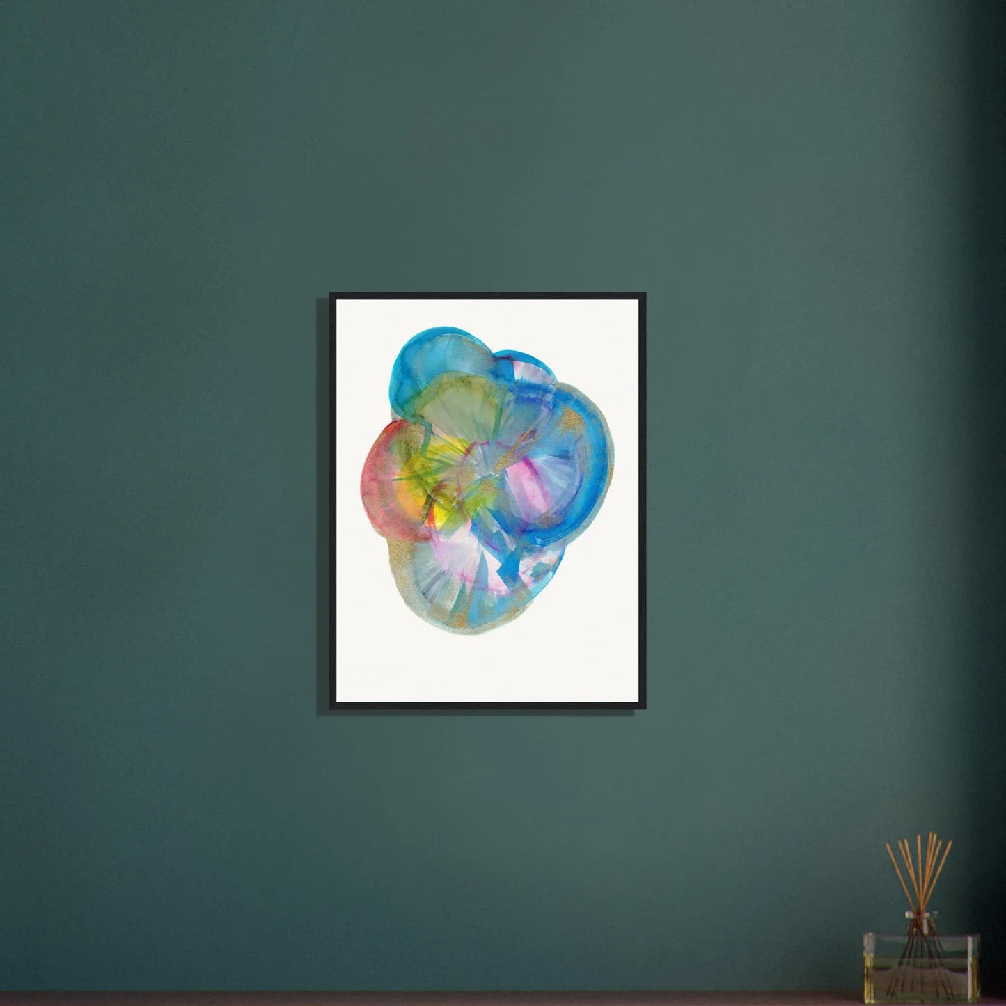Affiche Encadrée Museum-Quality Matte Paper Wooden Framed Crystal Bloom - Laure Leprince - Artiste Peintre