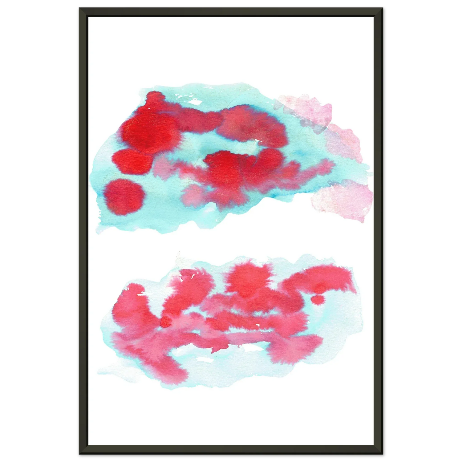 Classic Semi-Glossy Paper Metal Framed Poste Brumes Carmin - Laure Leprince - Artiste Peintre