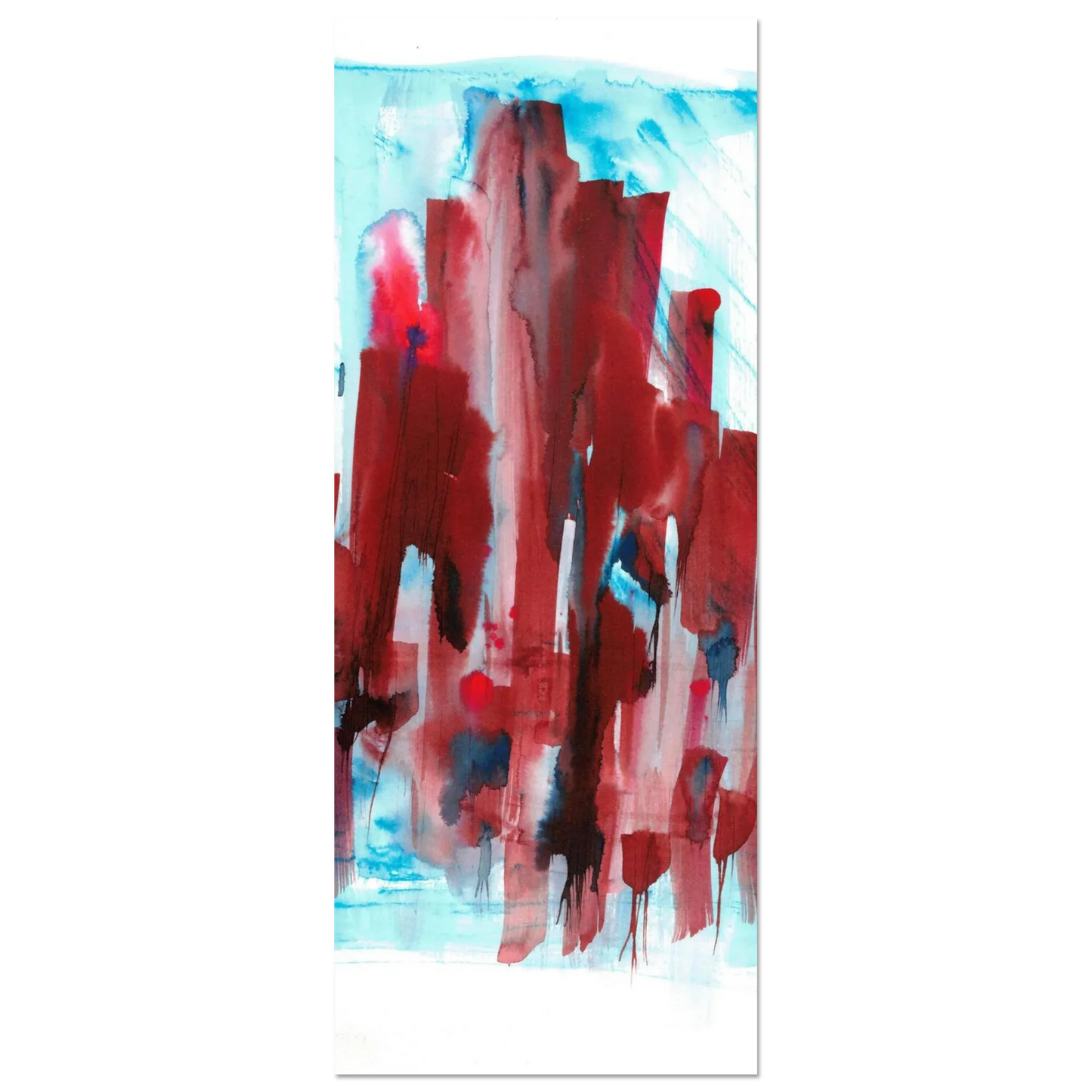 Abstract Cityscape Watercolor Art Print RDJ3-1 – Premium Matte Paper Poster in various sizes - Laure Leprince - Artiste Peintre