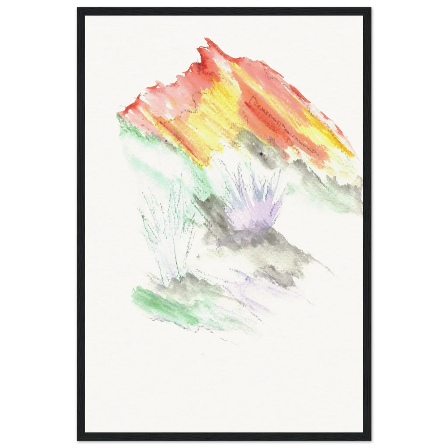 Affiche Encadrée Museum-Quality Matte Paper Wooden Framed Lavander Drift - Laure Leprince - Artiste Peintre