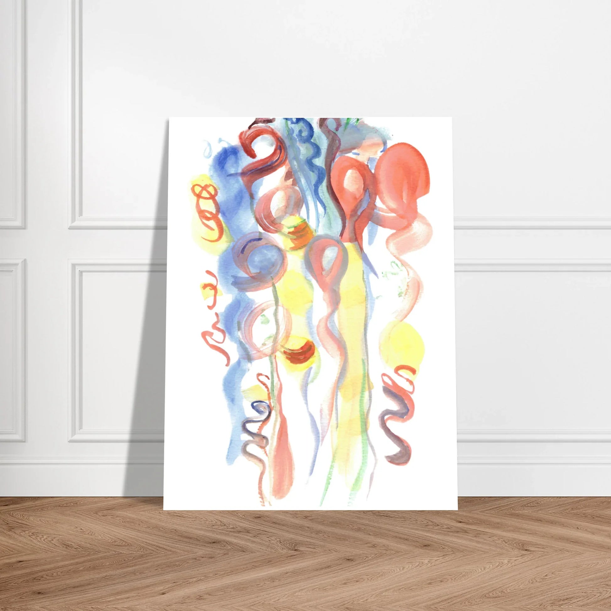 Affiche premium sur papier mat Serpentins – Art mural de qualité supérieure - Laure Leprince - Artiste Peintre