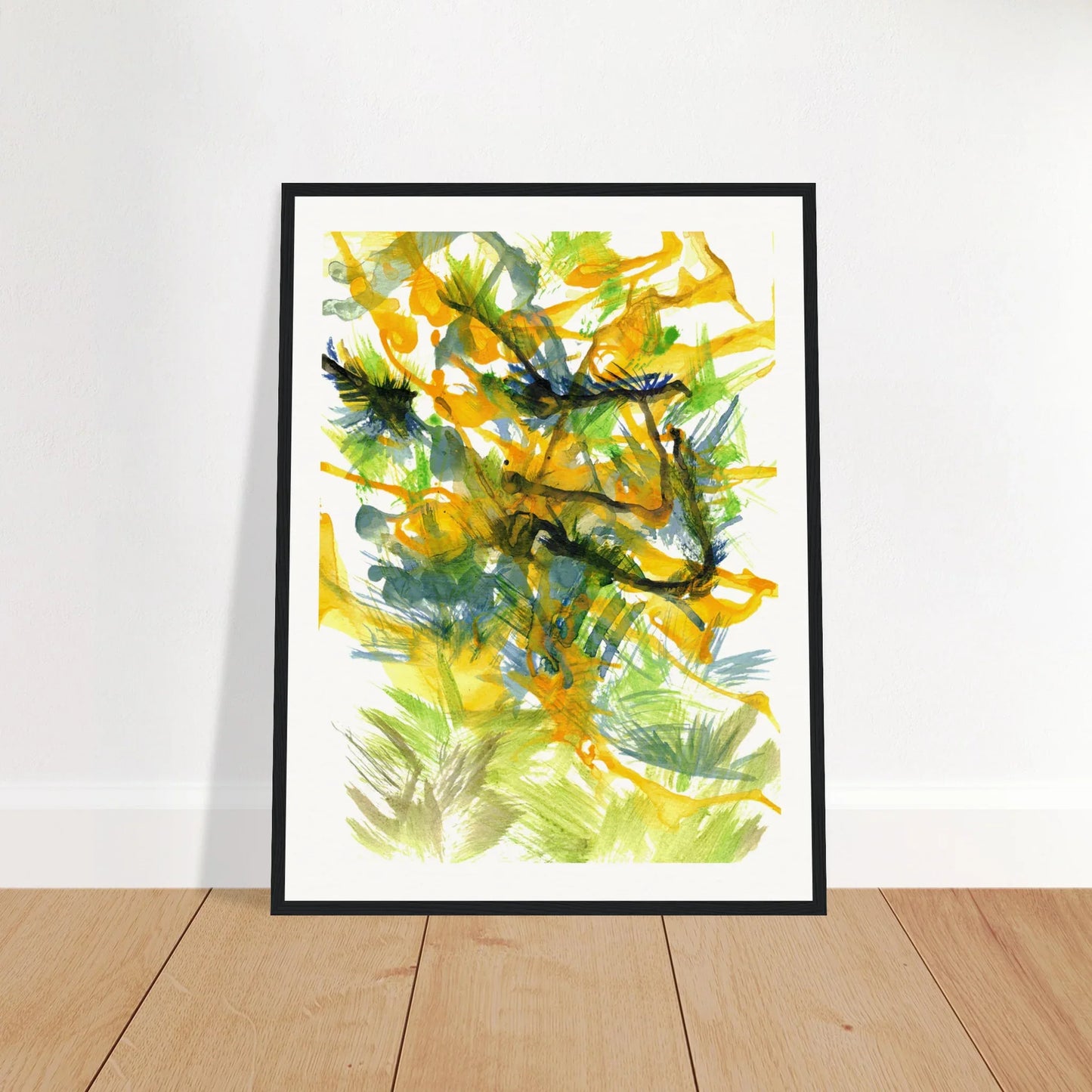 Museum-Quality Matte Paper Wooden Framed Poster Tempête Solaire - Laure Leprince - Artiste Peintre
