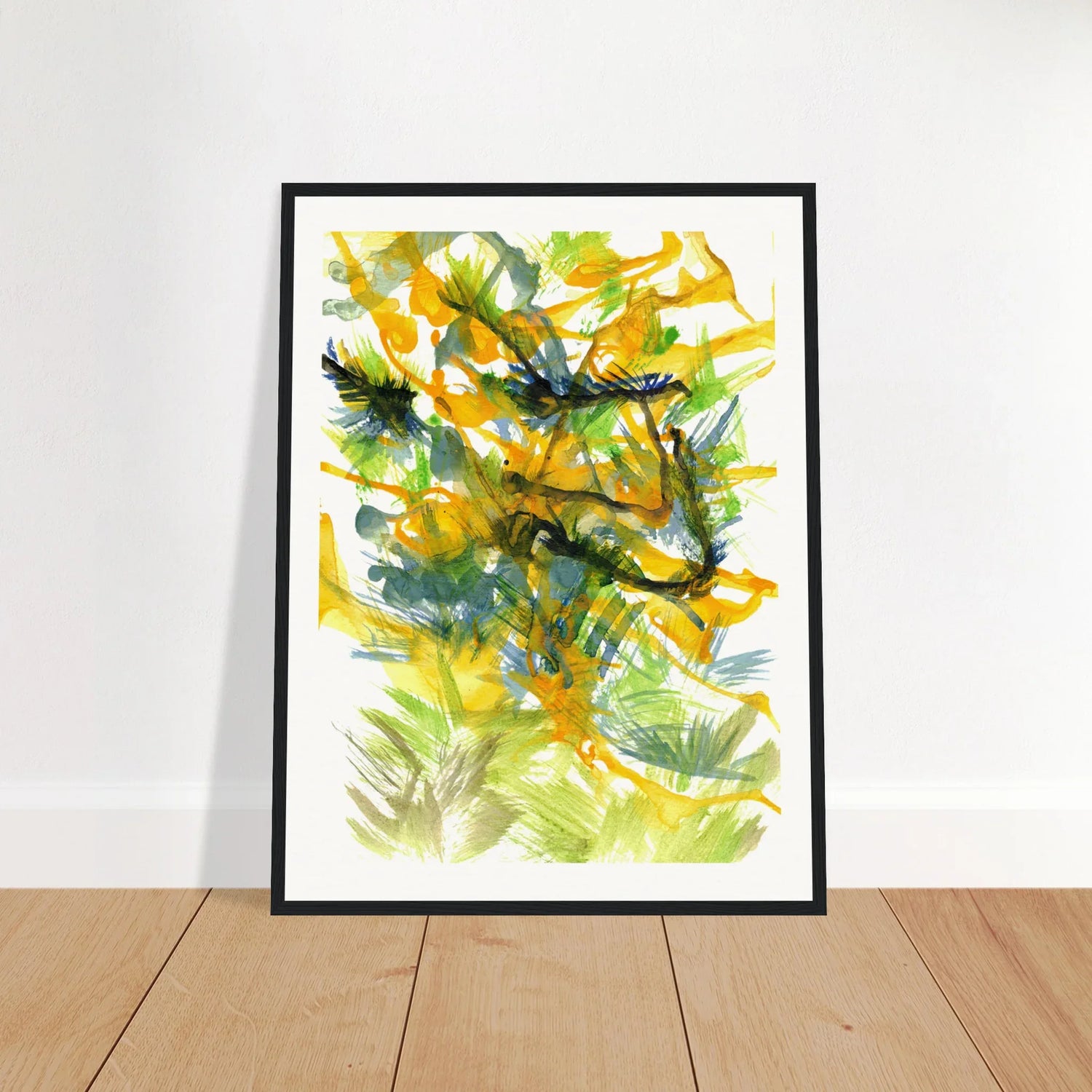 Museum-Quality Matte Paper Wooden Framed Poster Tempête Solaire - Laure Leprince - Artiste Peintre