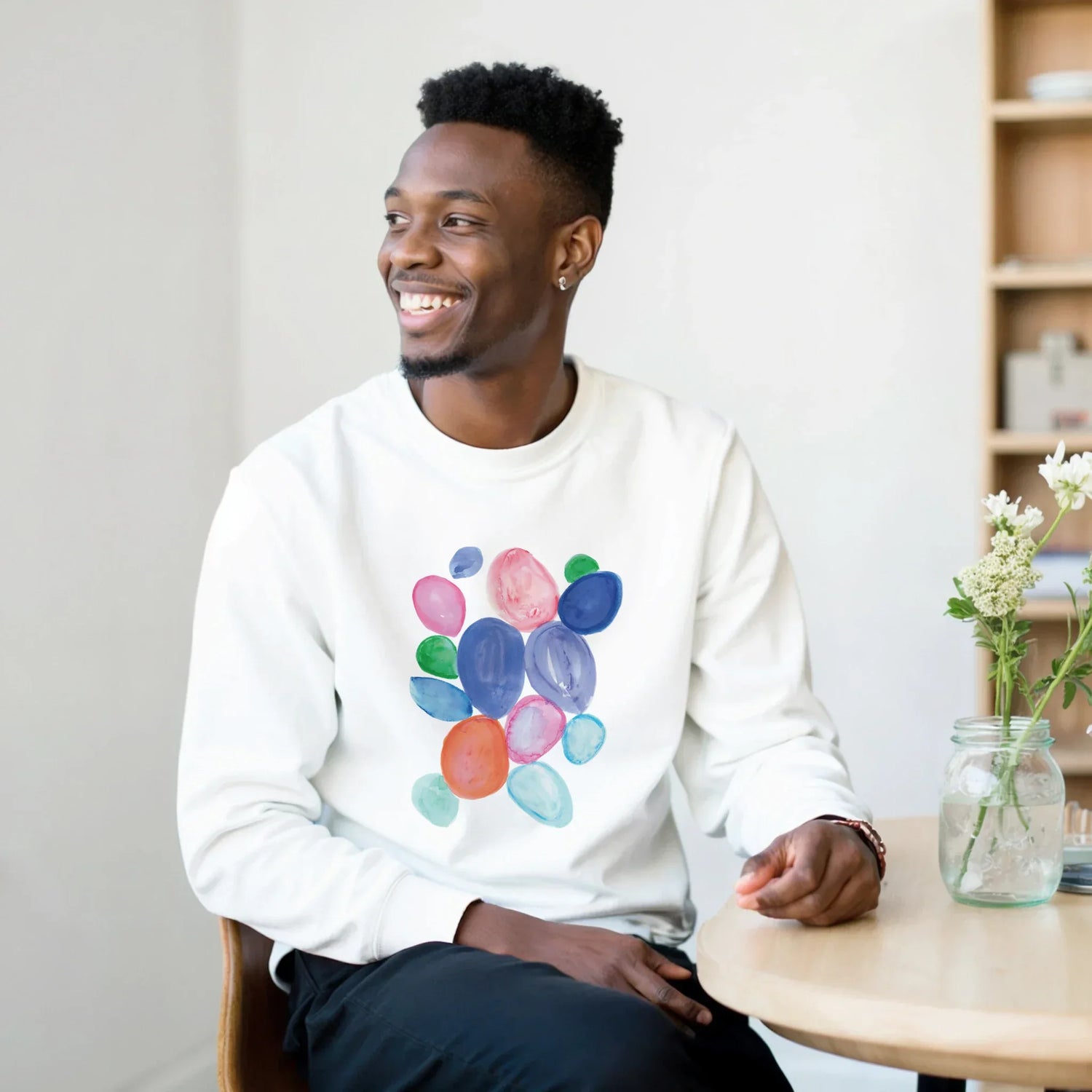 Sweatshirt Unisexe Classique – Impression Artistique Multicolore | Premium Cotton Blend - Laure Leprince - Artiste Peintre