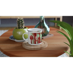 Mug en émail blanc 35 cl City Forest Choir– Léger, vintage et résistant - Laure Leprince - Artiste Peintre