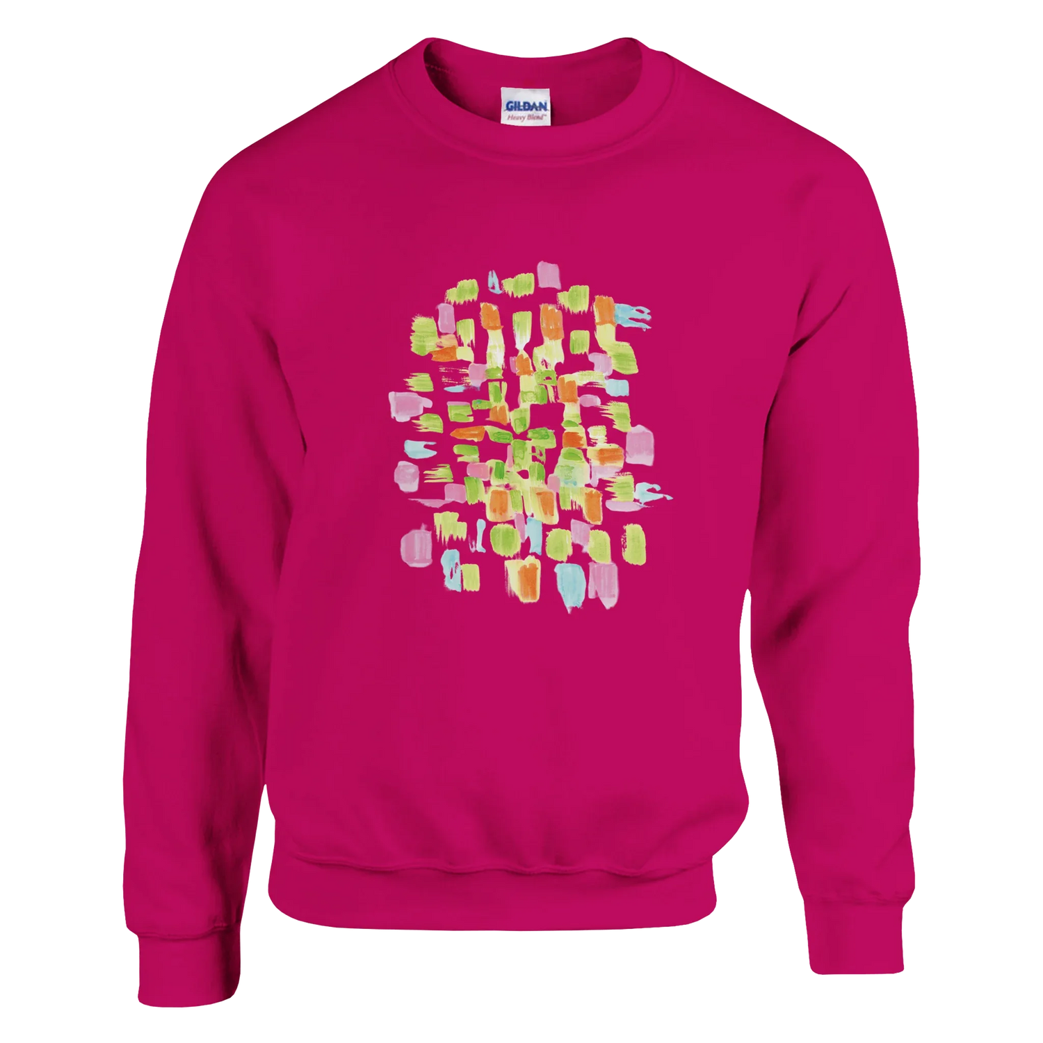 Sweatshirt Unisexe Classique Pastel Mosaic – Impression Artistique Multicolore - Laure Leprince - Artiste Peintre