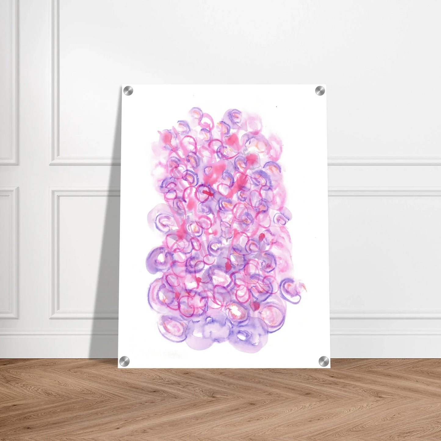 Impression sur acrylique brillante Floraison Intime| Art contemporain par Laure Leprince - Laure Leprince - Artiste Peintre