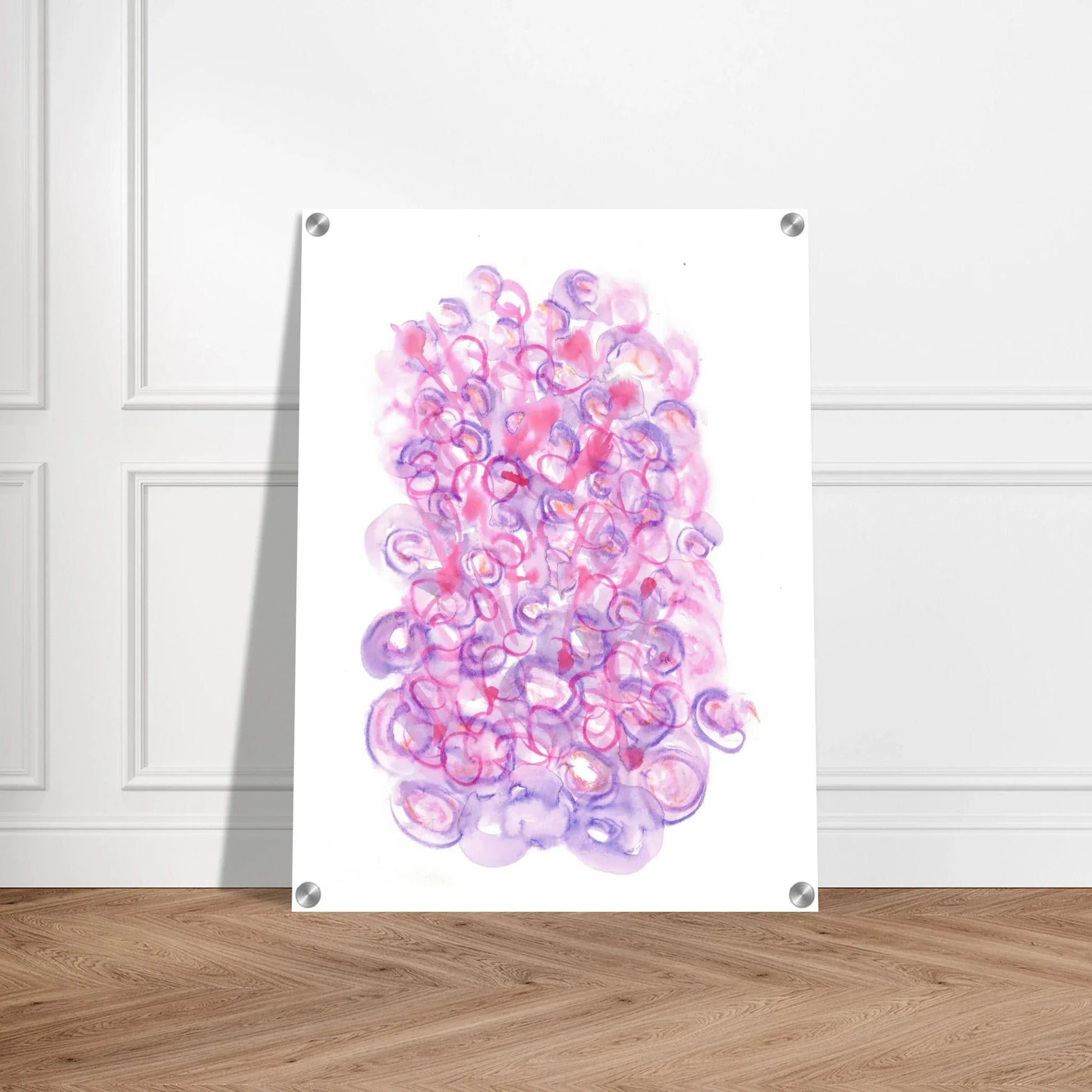 Impression sur acrylique brillante Floraison Intime| Art contemporain par Laure Leprince - Laure Leprince - Artiste Peintre