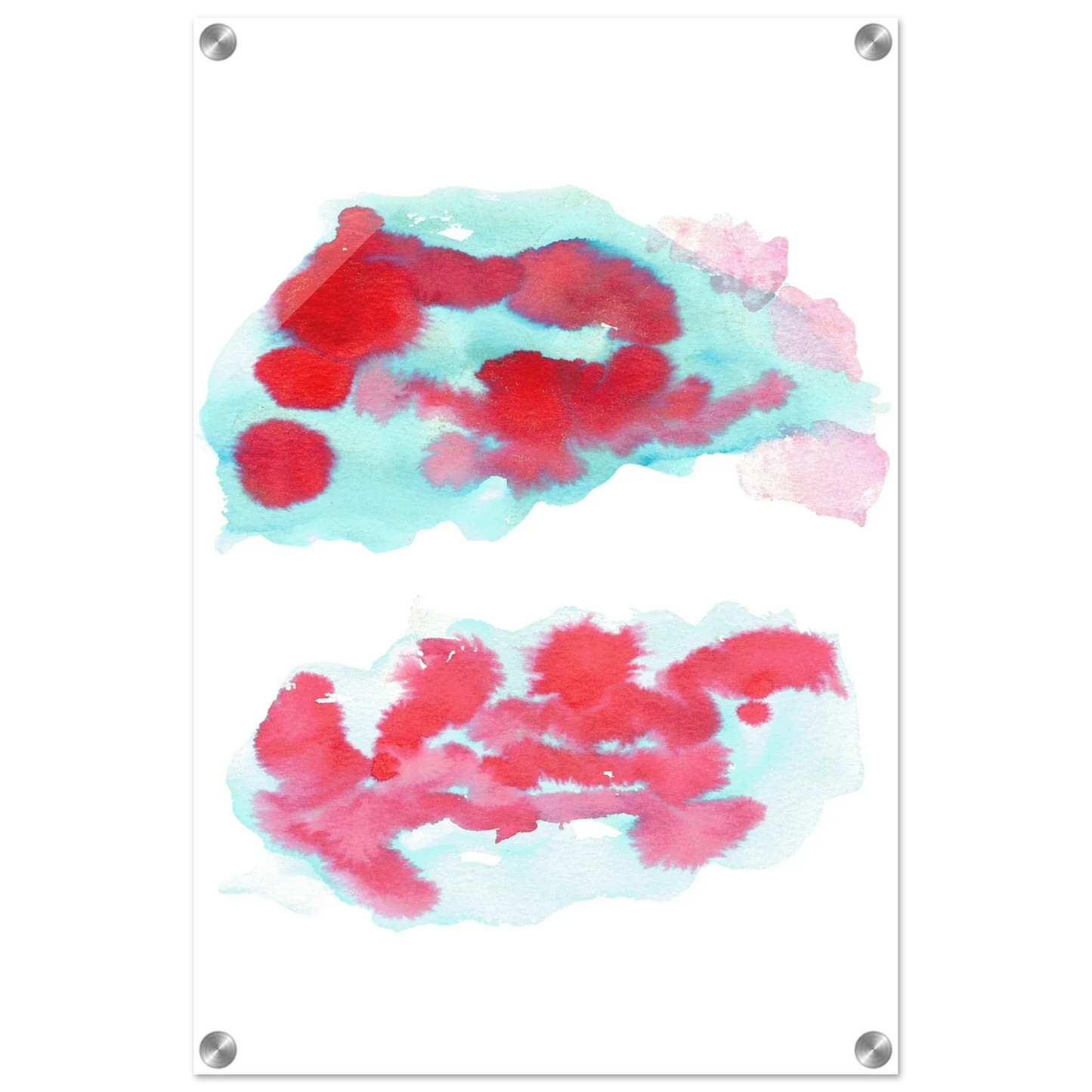 Impression sur acrylique brillante Brumes Carmin | Art contemporain par Laure Leprince - Laure Leprince - Artiste Peintre