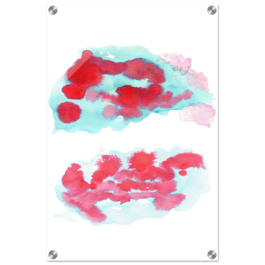 Impression sur acrylique brillante Brumes Carmin | Art contemporain par Laure Leprince - Laure Leprince - Artiste Peintre