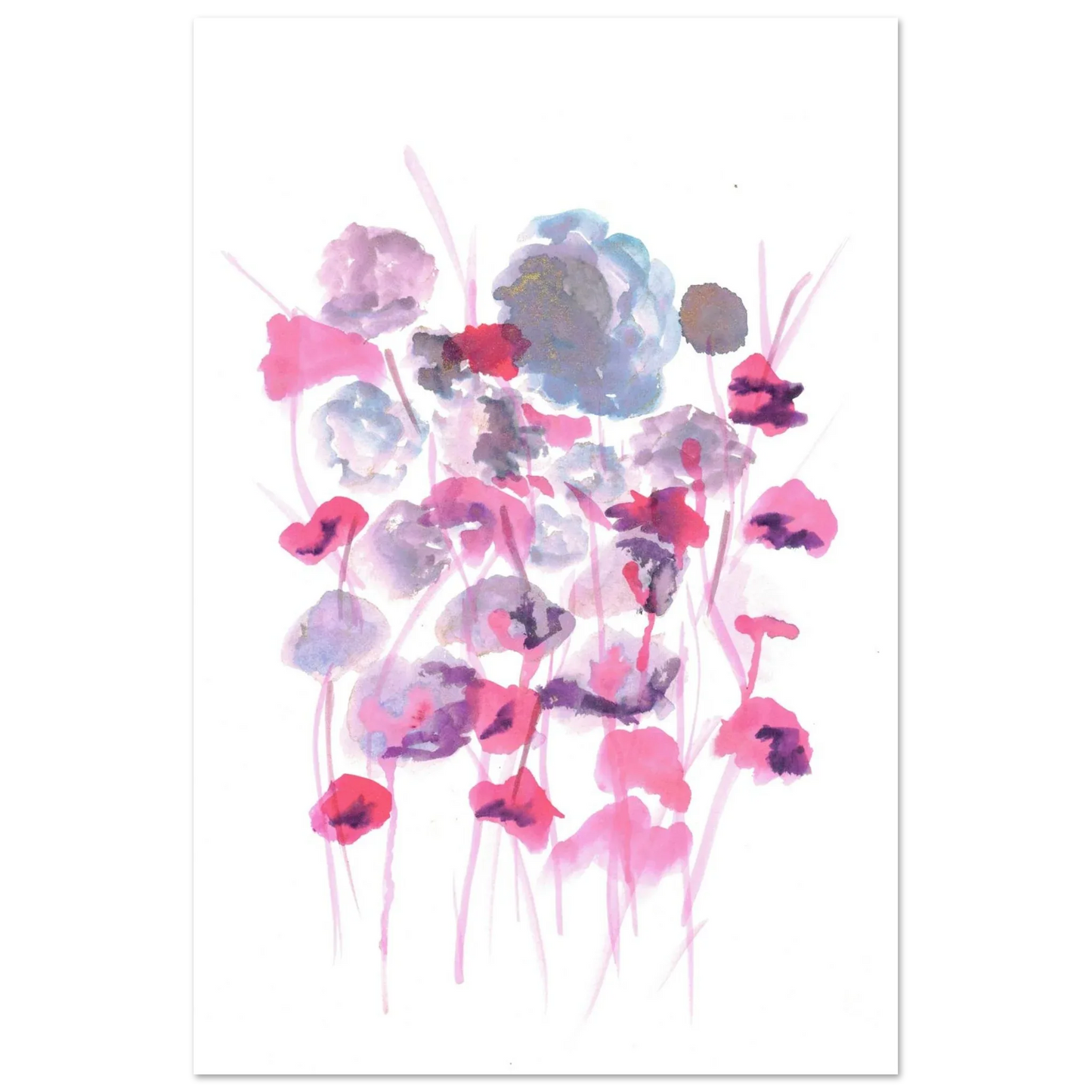 Premium Matte Paper Poster Aquarelle Originale RDJ3-12 - Laure Leprince - Artiste Peintre