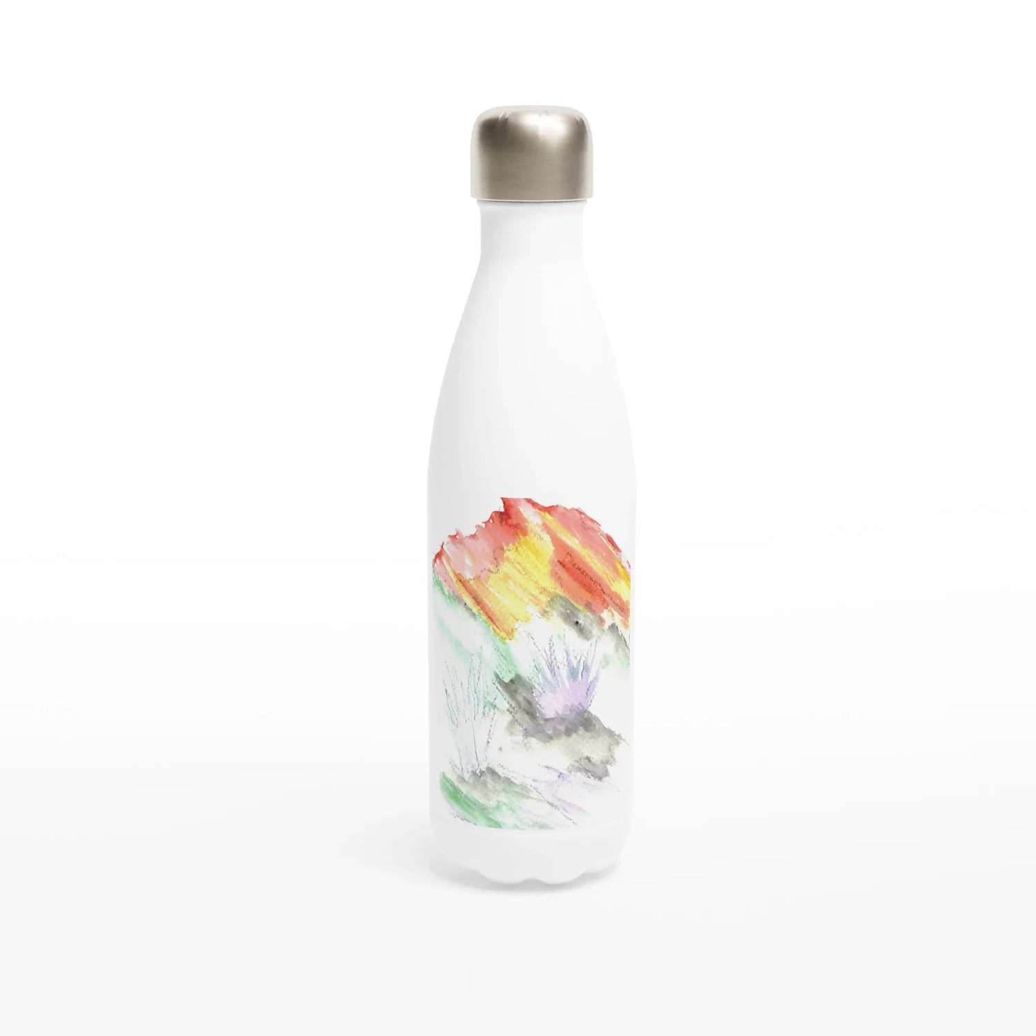 Bouteille isotherme en acier inoxydable 500 ml – Design artistique exclusif Lavander Drift - Laure Leprince - Artiste Peintre