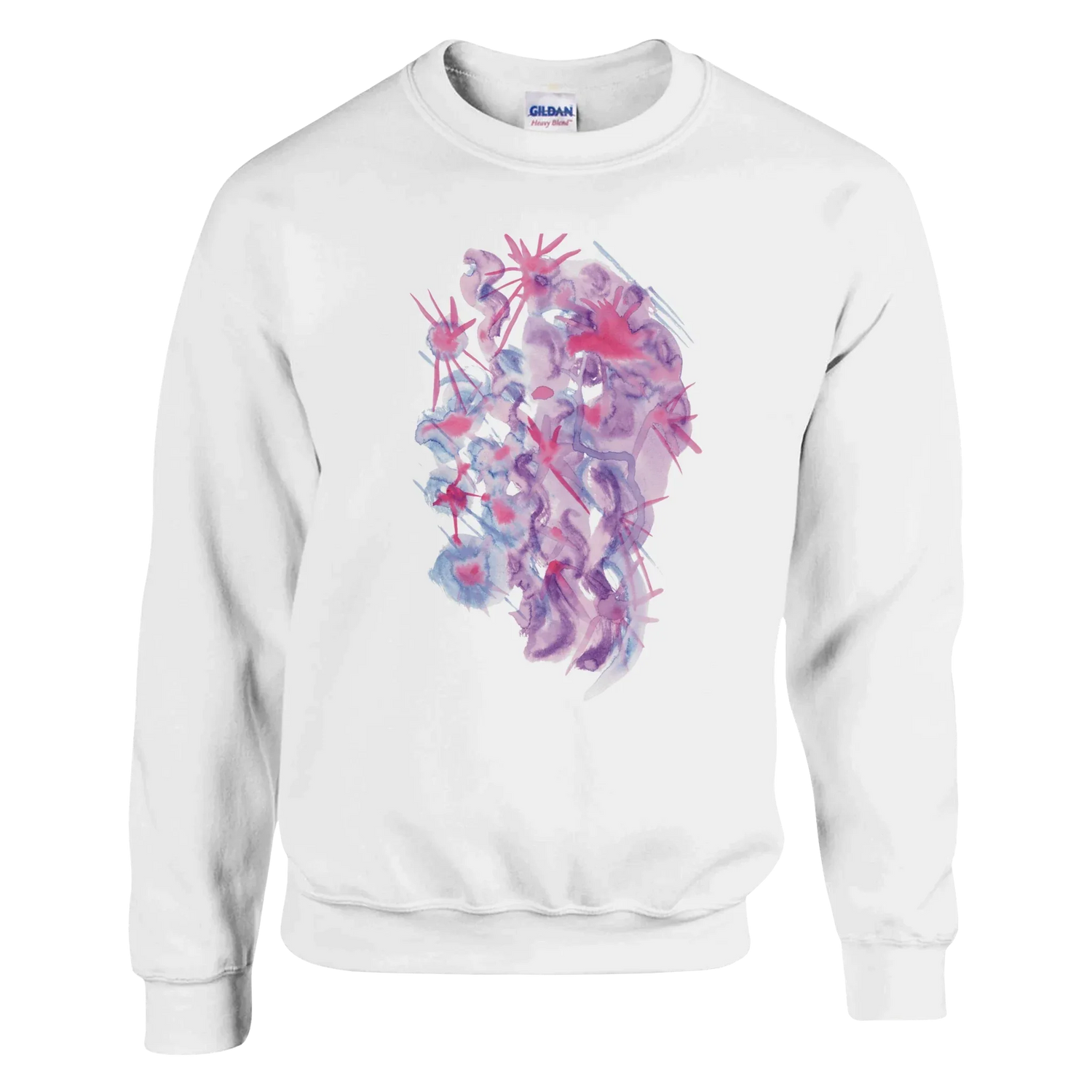 Sweatshirt Unisexe Classique Nebuleuse Pourpre – Impression Artistique Multicolore - Laure Leprince - Artiste Peintre