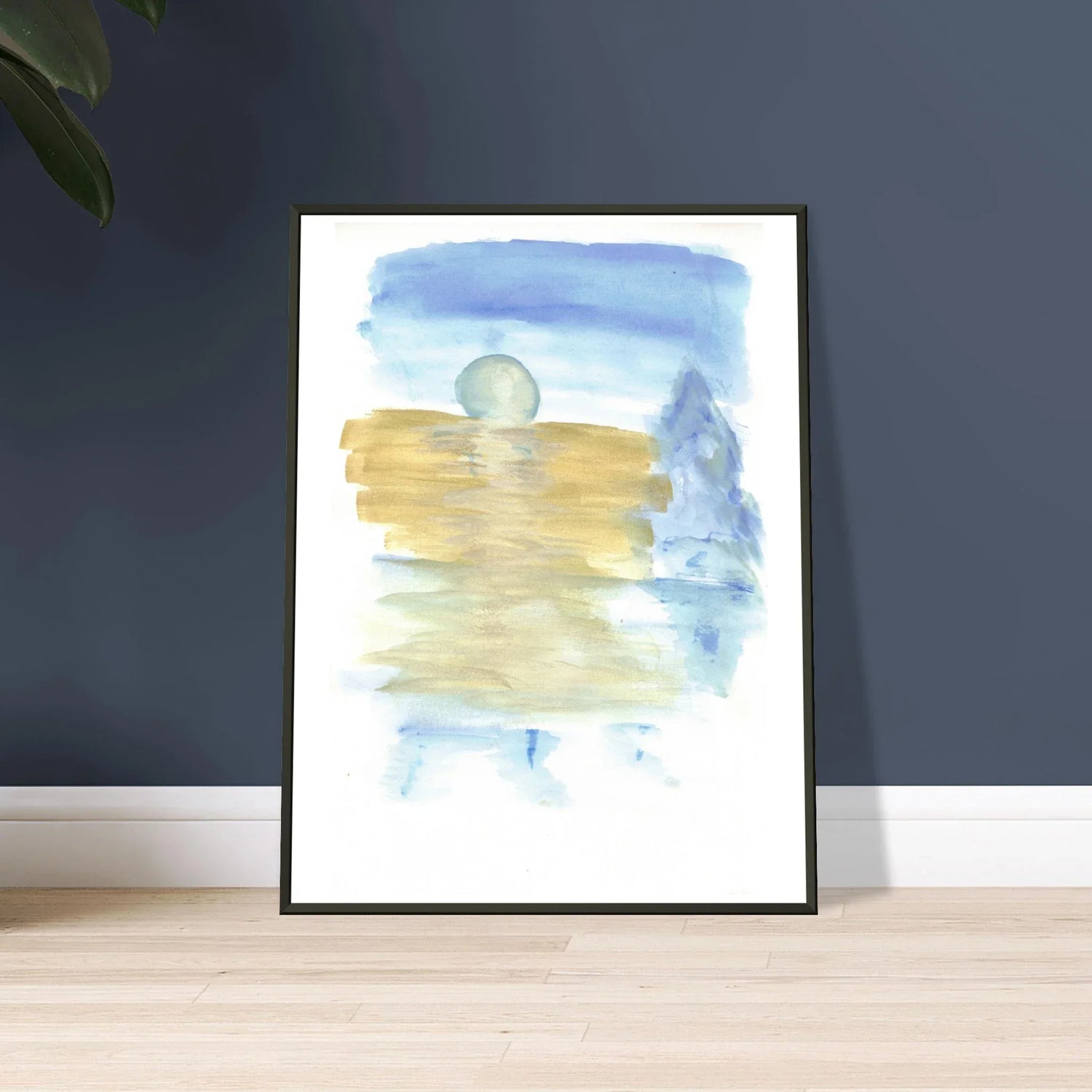 Classic Semi-Glossy Paper Metal Framed Post Blue Horizon - Laure Leprince - Artiste Peintre