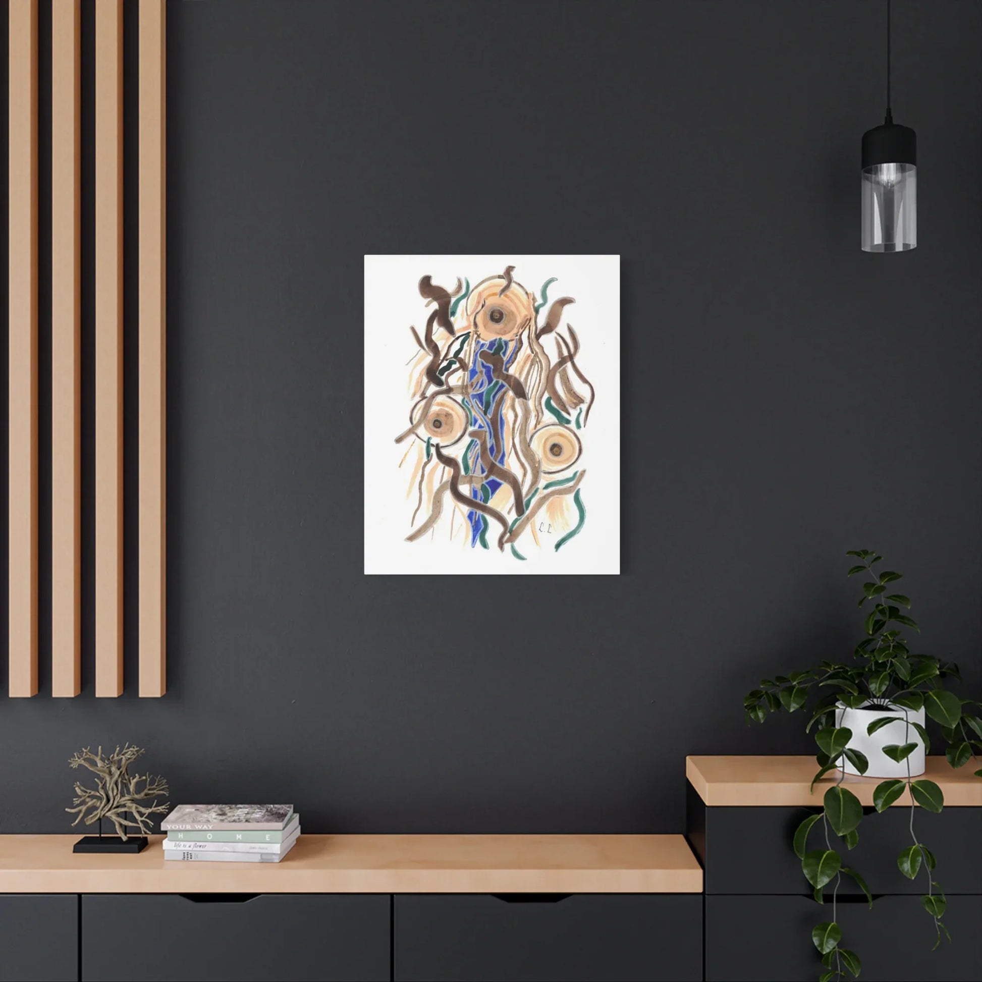 Abstract Cometes Brushstroke Canvas Print — Modern Coastal Wall Art - Laure Leprince - Artiste Peintre