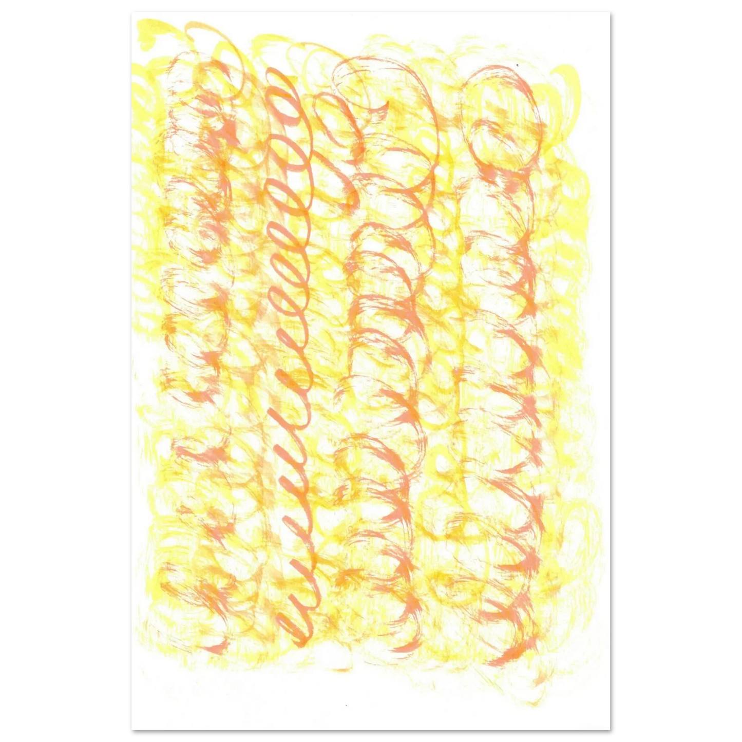 Sun-Kissed Abstract Swirls: Premium Matte Paper Poster - Vibrant Aquarelle Art for Any Space - Laure Leprince - Artiste Peintre