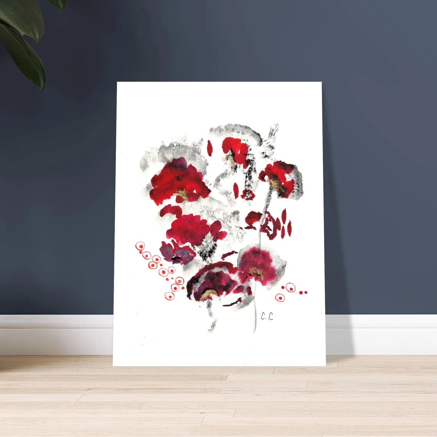 Affiche premium sur papier mat Pavots – Art mural de qualité supérieure - Laure Leprince - Artiste Peintre